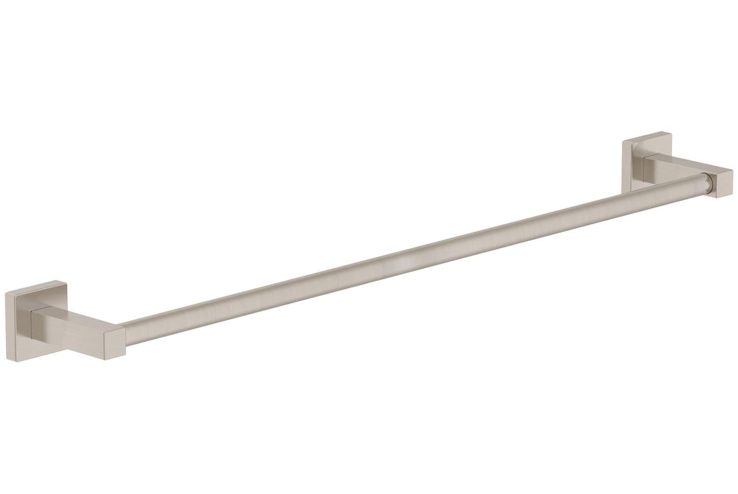 Satin Nickel 24" Wall-Mounted Metal Towel Bar