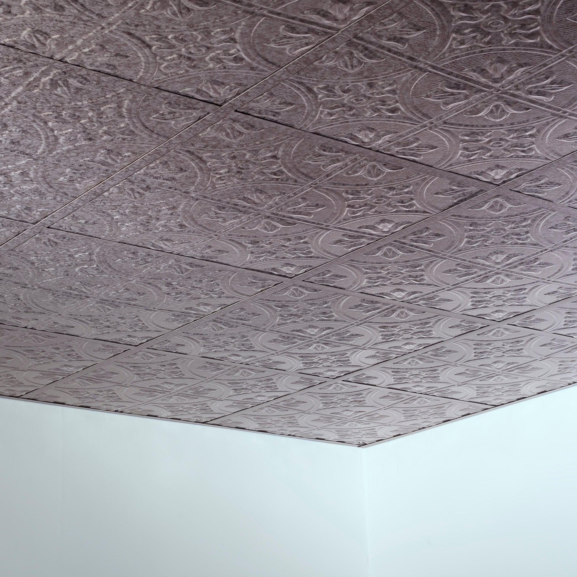 Traditional 24'' L x 24'' W Textured Vinyl Drop-In Ceiling Tile