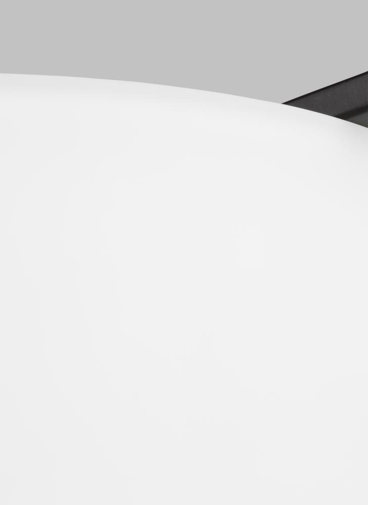 Midnight Black Brushed Nickel LED Pendant Light with Etched Glass Shade