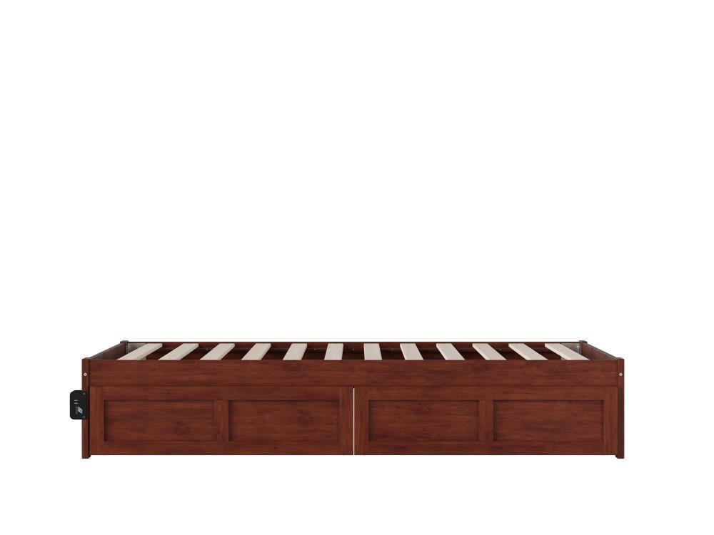 Twin Colorado Bed with USB Turbo Charger, 2 Underbed Drawers - AFI: Hardwood, No Box Spring Required