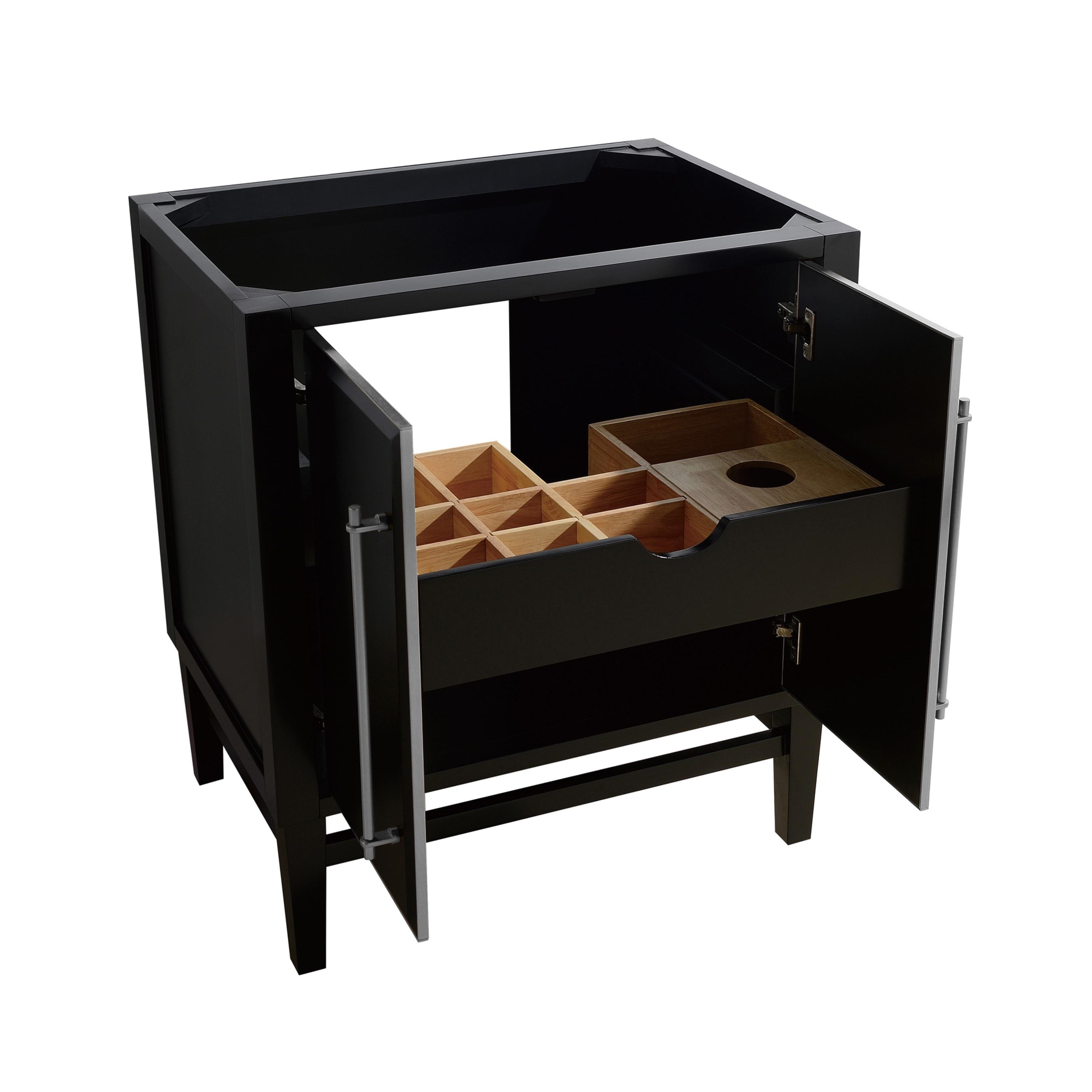 Avanity Mason-V30-S Mason 30" Single Free Standing Wood Vanity Cabinet Only - Black