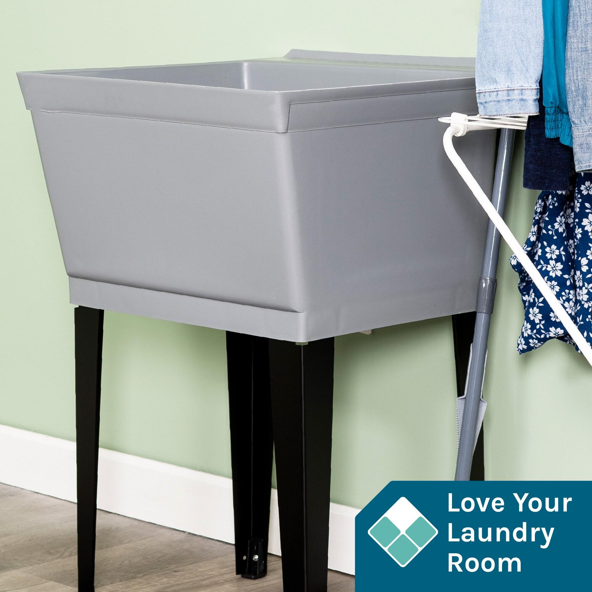 23.5'' L x 23.5'' W Free Standing Laundry Sink