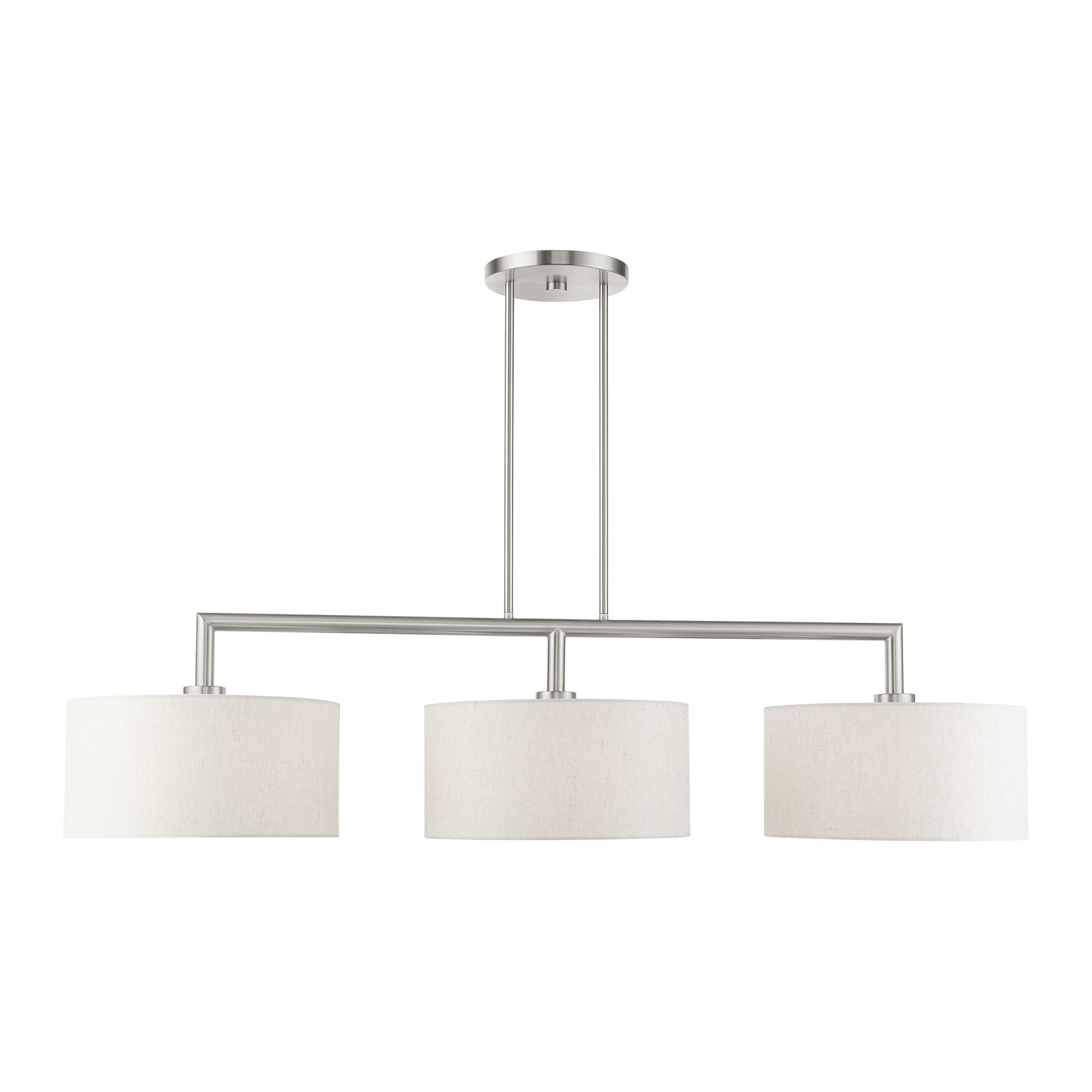Livex Lighting Meridian 3 - Light Chandelier in  Brushed Nickel