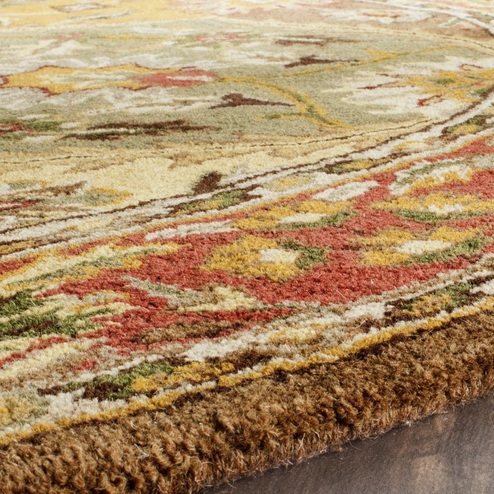 Heritage HG111 Hand Tufted Area Rug - Multi - 6' Round - Safavieh.