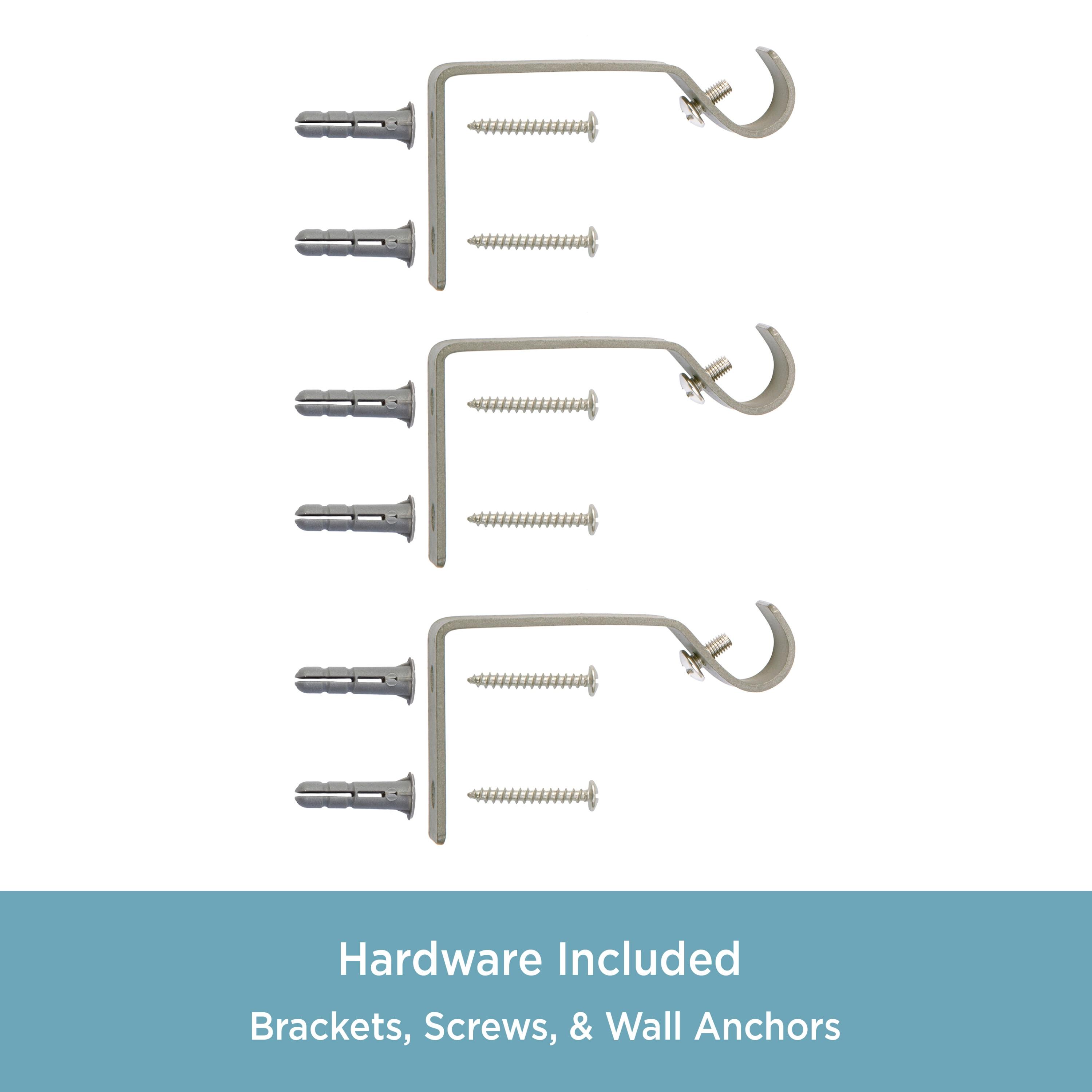 Kenney Manchester Mercer 3/4" Brushed Nickel Single Curtain Rod