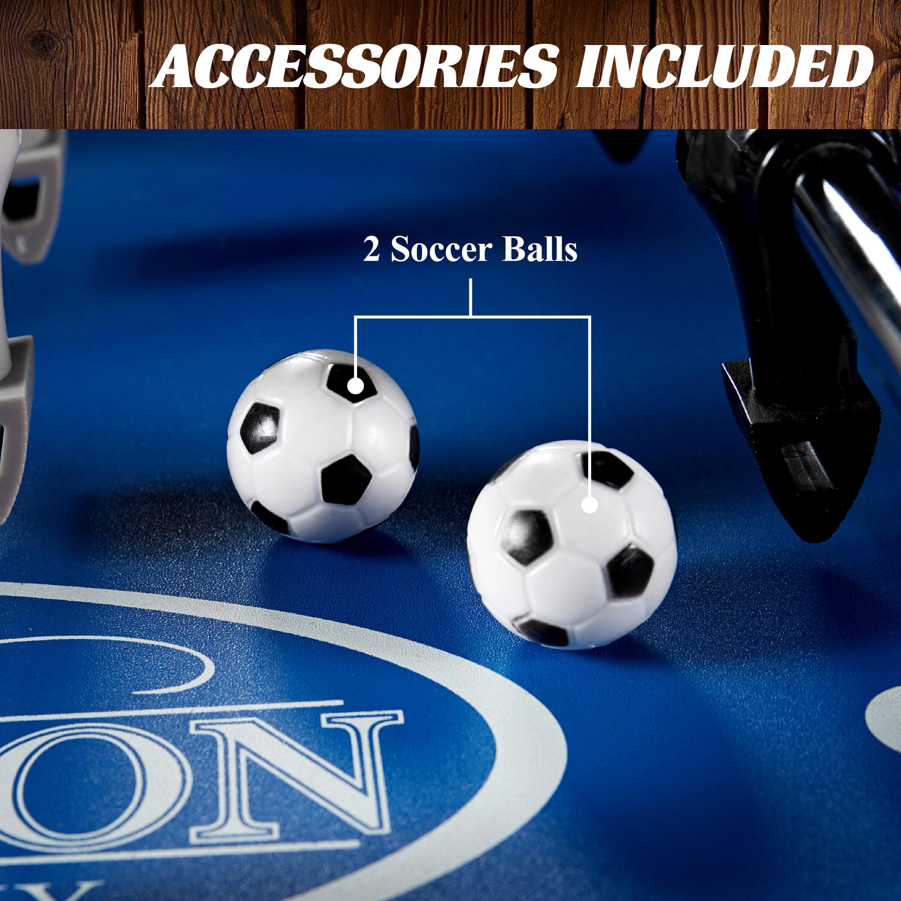 Barrington Billiards Company Barrington Billiards 58” Irvine Foosball Table, with Tabletop Sports Soccer Balls