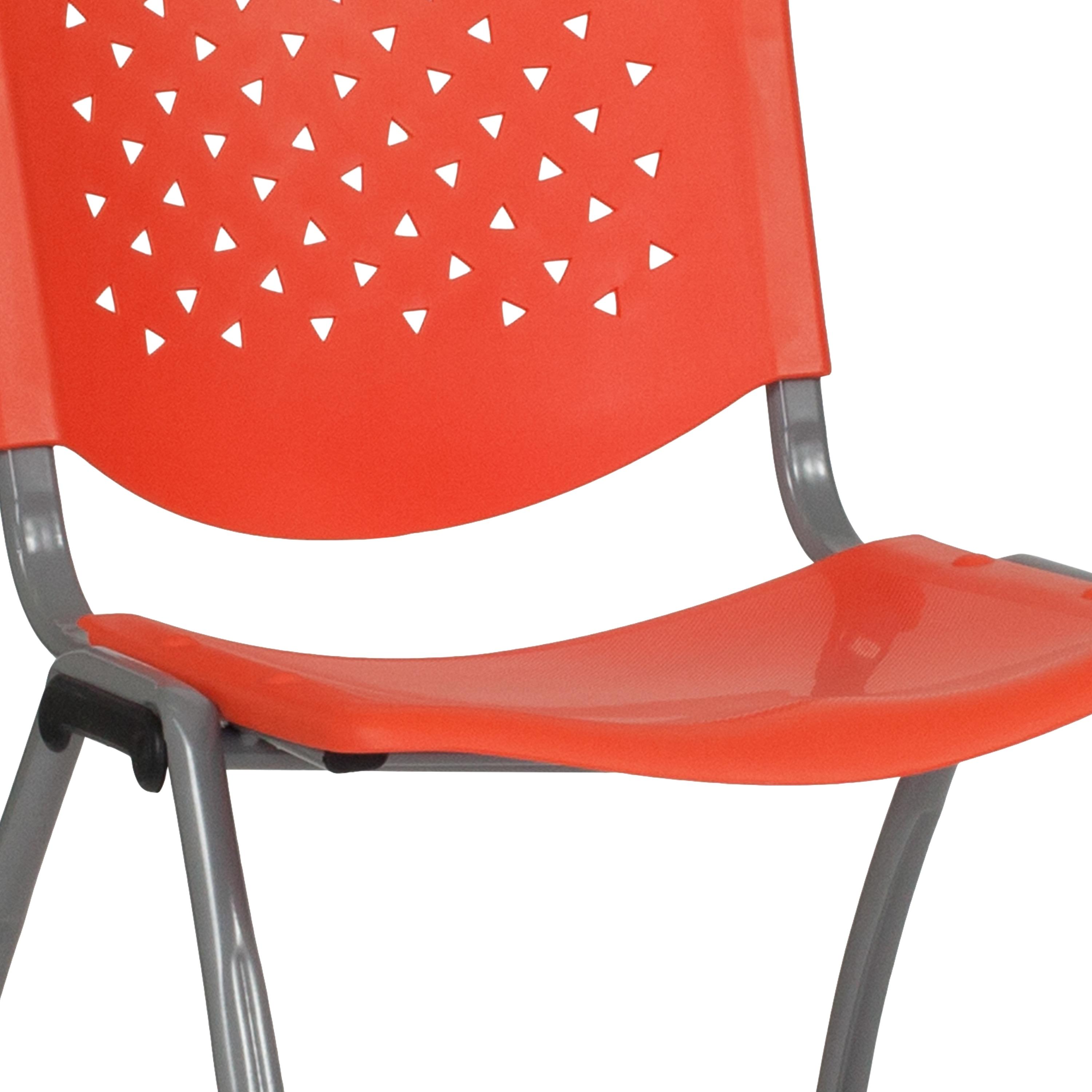 Memphis 880 lb. Capacity Plastic Stack Chair with Powder Coated Frame