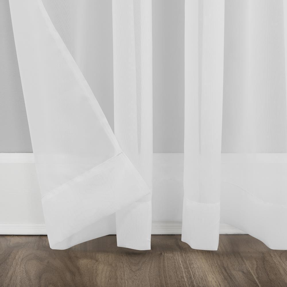 84"x59" Emily Sheer Voile Grommet Top Curtain Panel White - No. 918: Sheer Curtain Panels, Indoor Use, Machine Washable