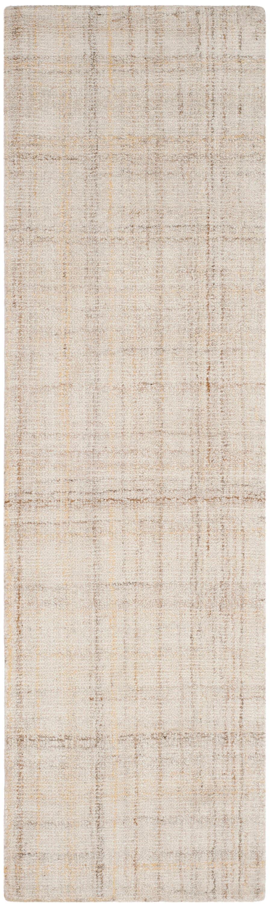 Abstract ABT141 Handmade Indoor Runner - Ivory/Beige - 2'-3"x14' - Safavieh