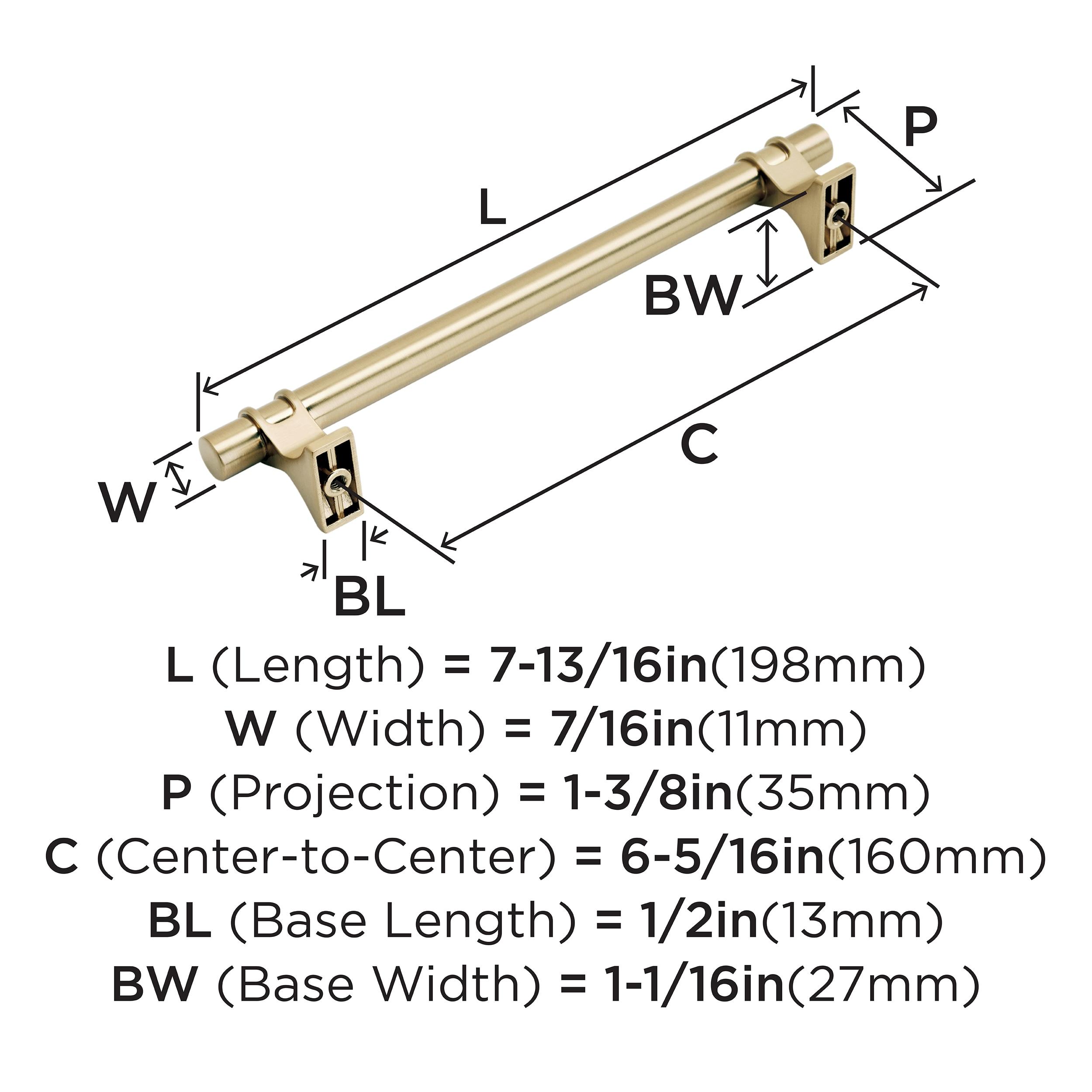 Amerock Davenport 6-5/16 inch (160mm) Center-to-Center Champagne Bronze Cabinet Pull