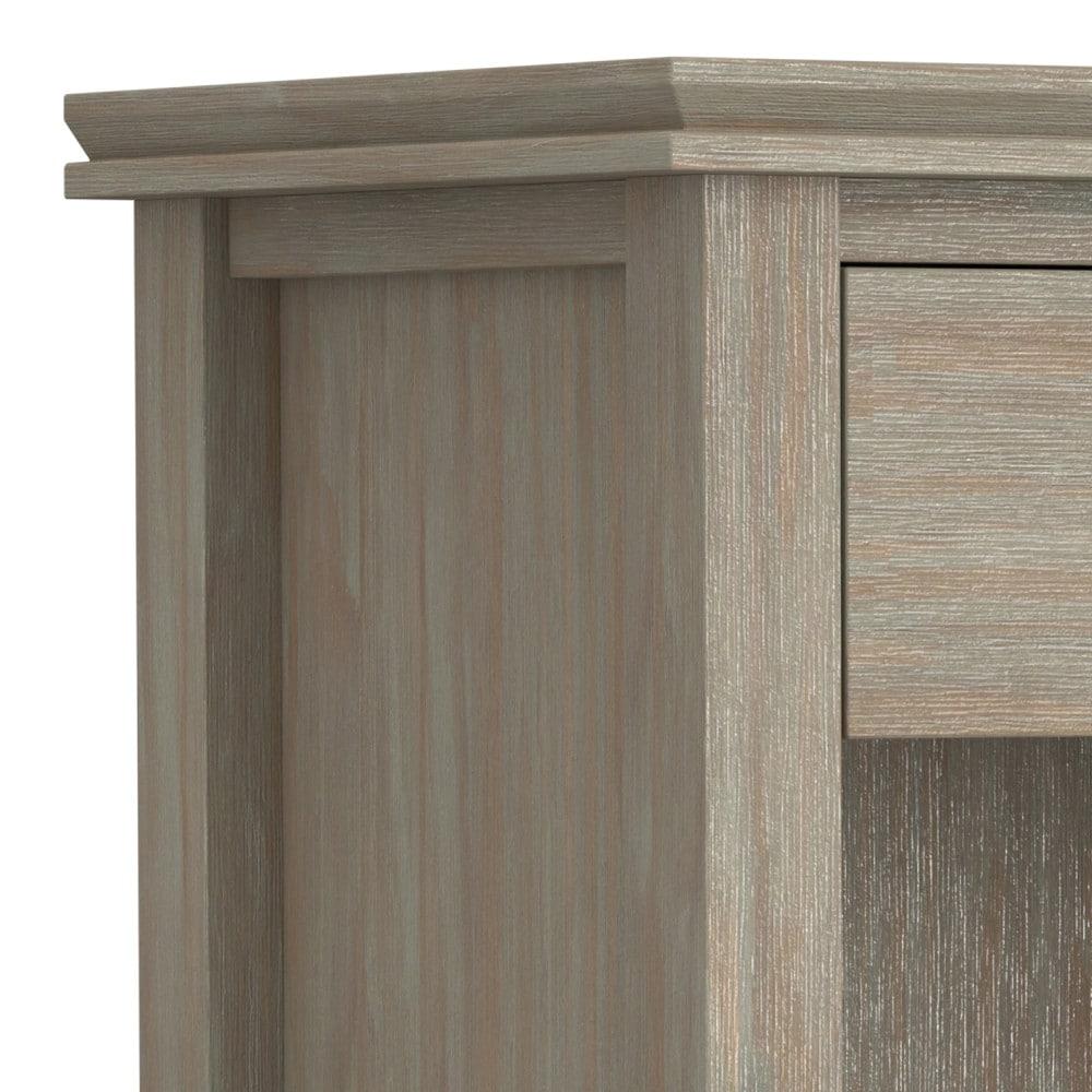 Simpli Home Artisan 24"W Solid Wood Nightstand with Drawer and Shelves