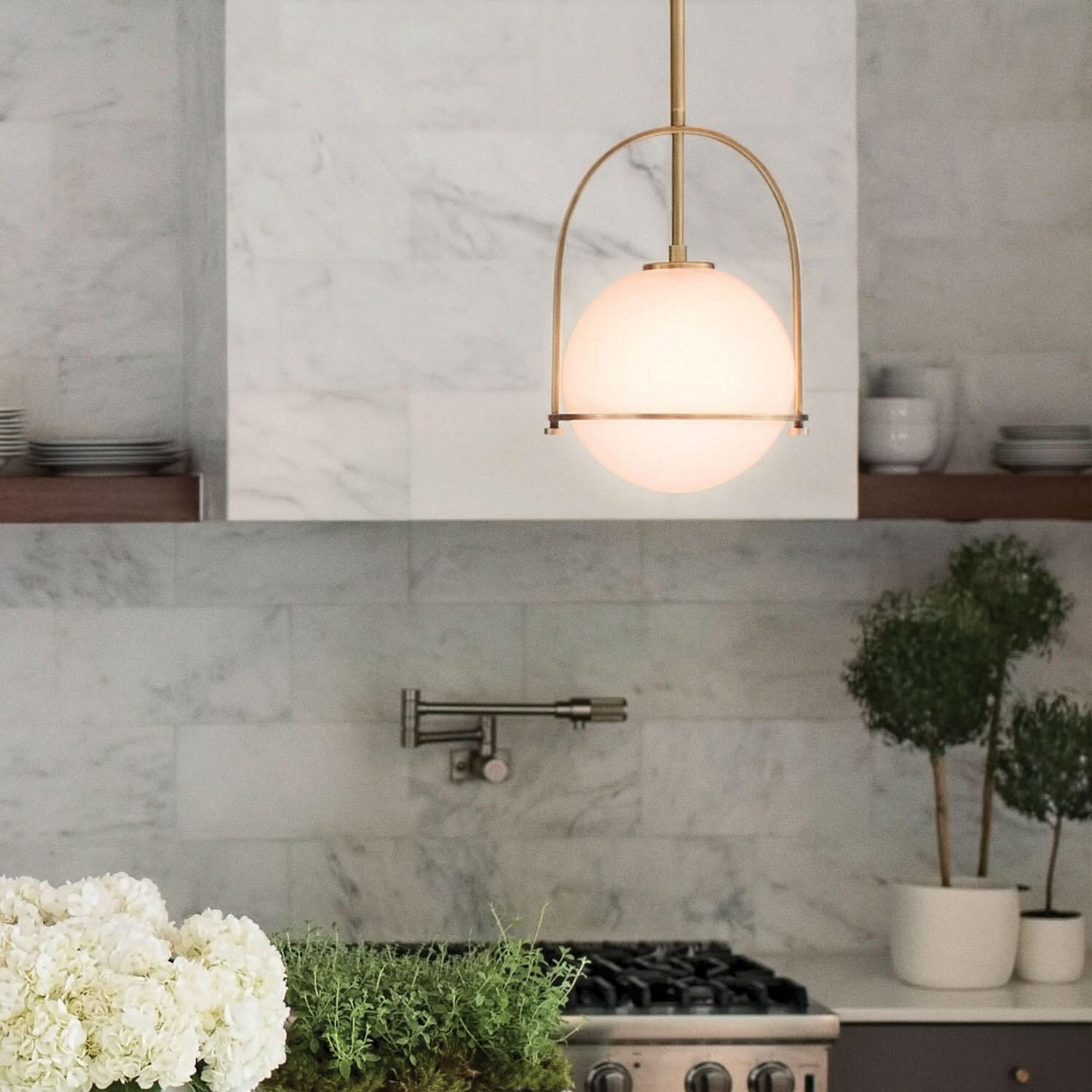 Arie Single Light Glass Dimmable Pendant