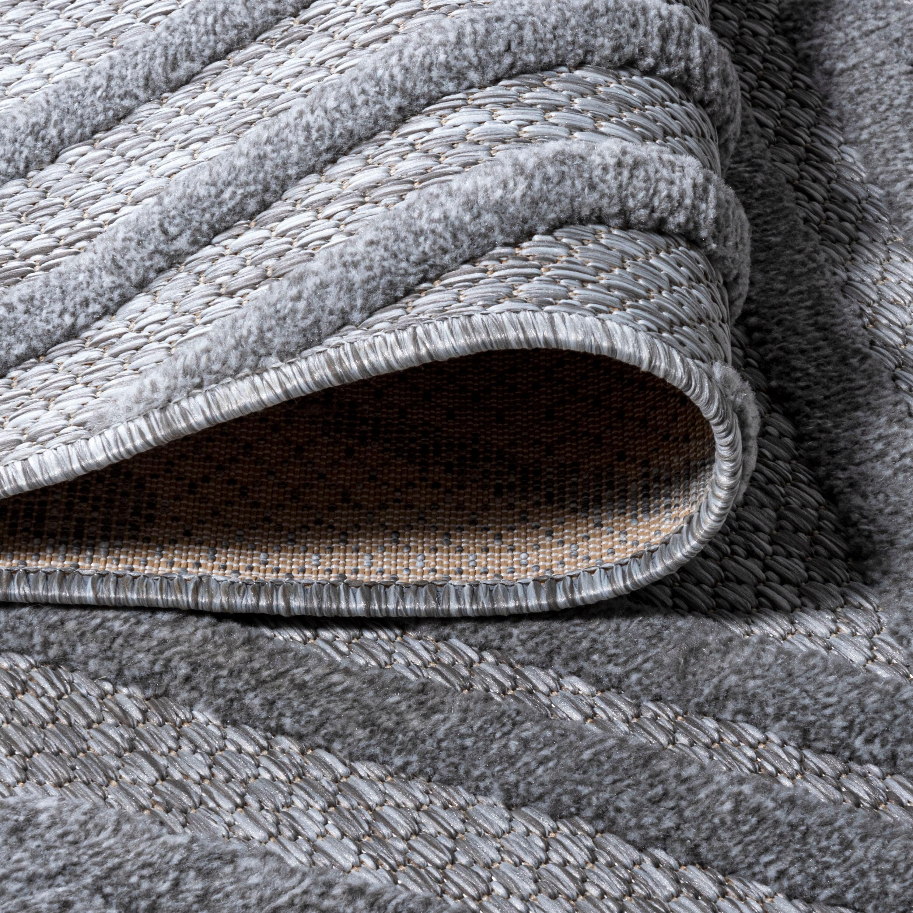 5'x8' Balansat Moroccan Diamond Indoor/Outdoor Area Rug, Light Gray - JONATHAN Y