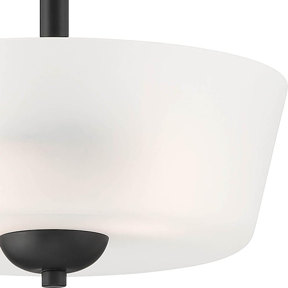 Designers Fountain Malone 2 Light Matte Black Semi Flush Mount Ceiling Light, D267M-SF-MB