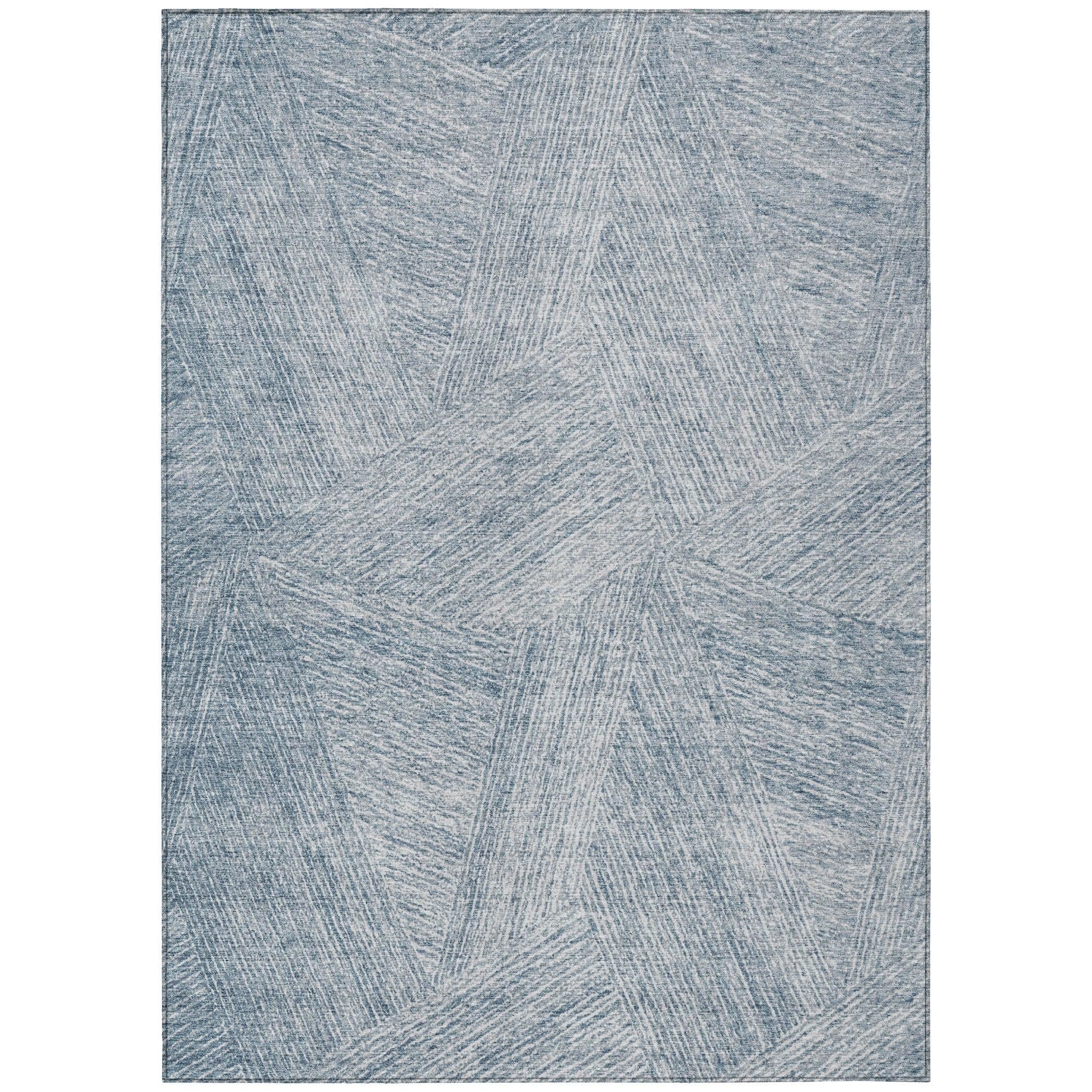 Machine Washable Indoor/Outdoor Chayden ACN991 Denim Rug