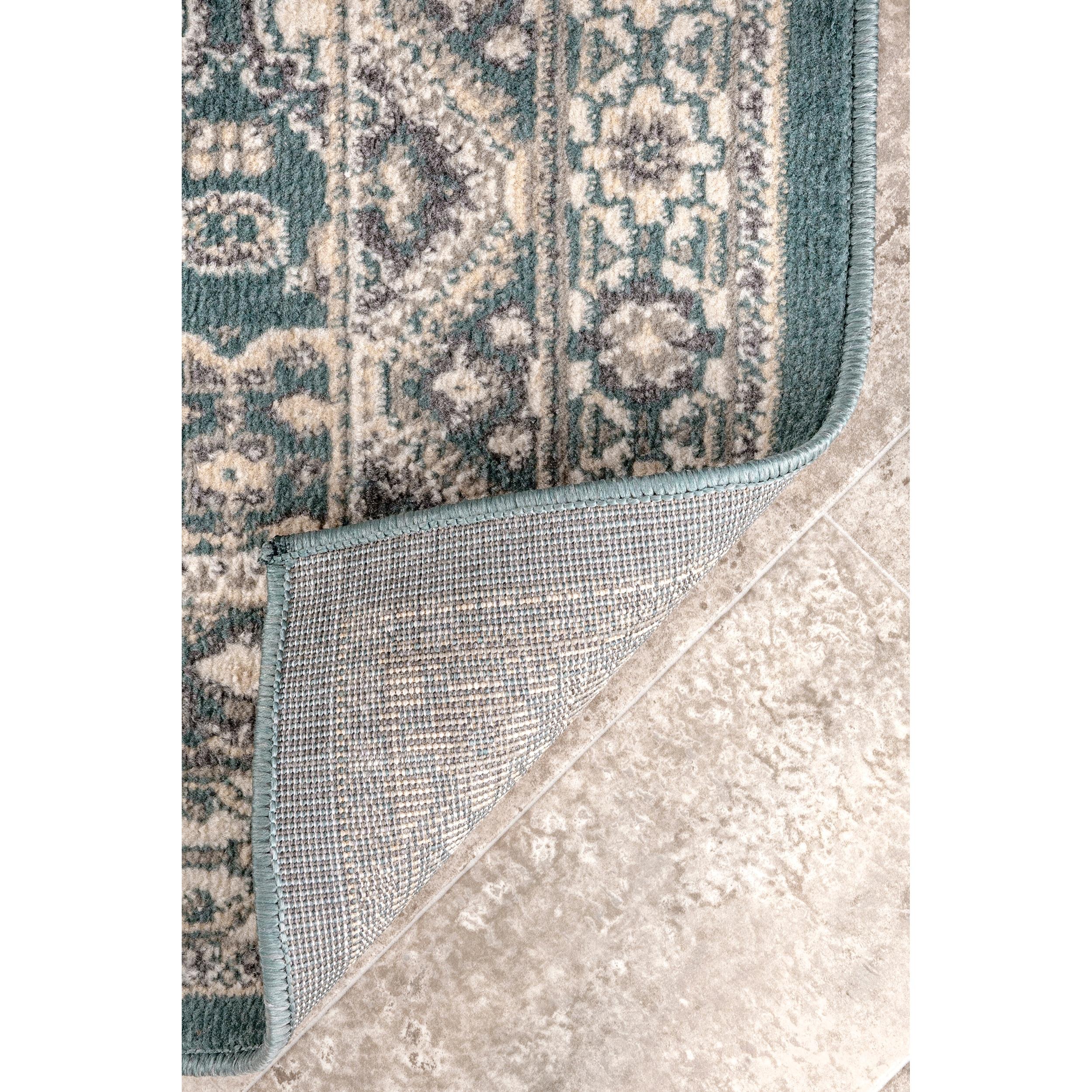 Nuloom 2x8 Becca  Tiled Indoor Area Rug, Blue, Faded Transitional Design, Stain Resistant, BedroomLiving Room, Kitchen,