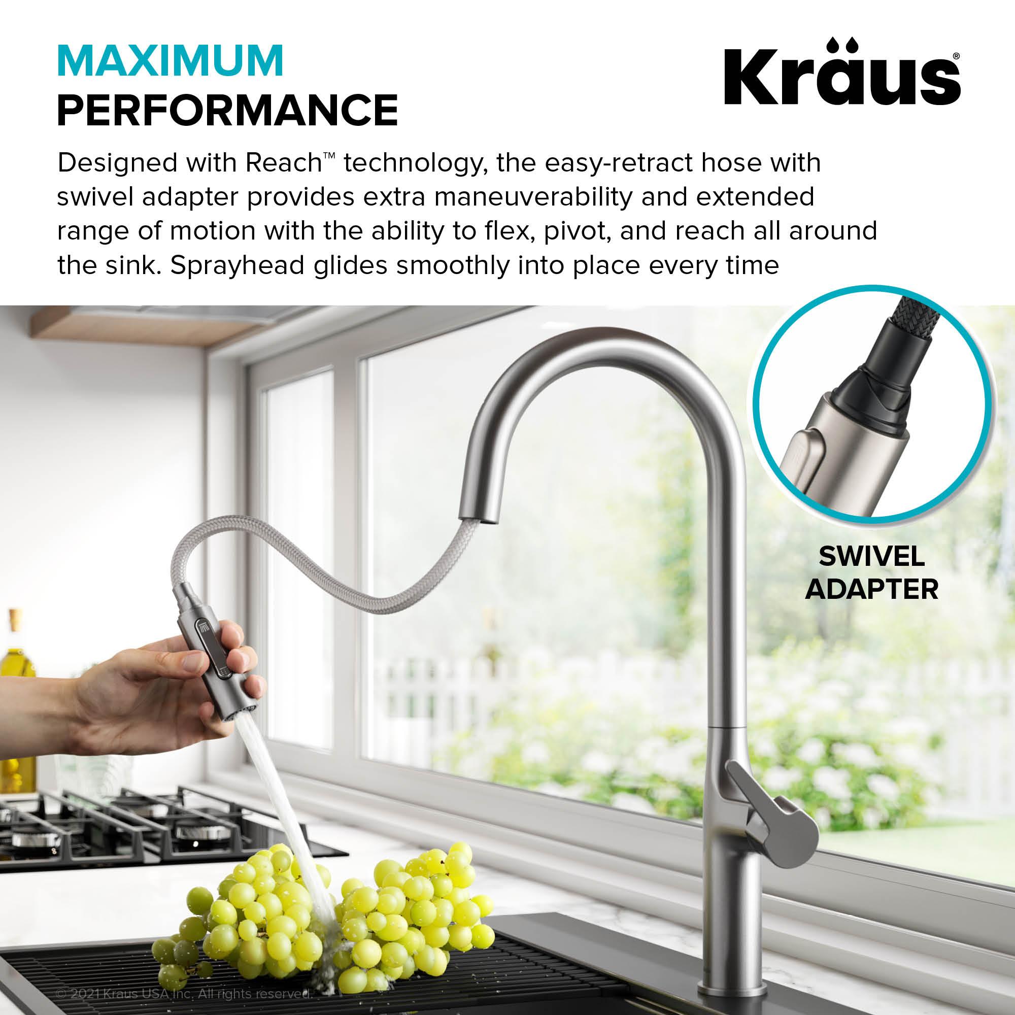 Oletto Pull Down Single Handle Kitchen Faucet