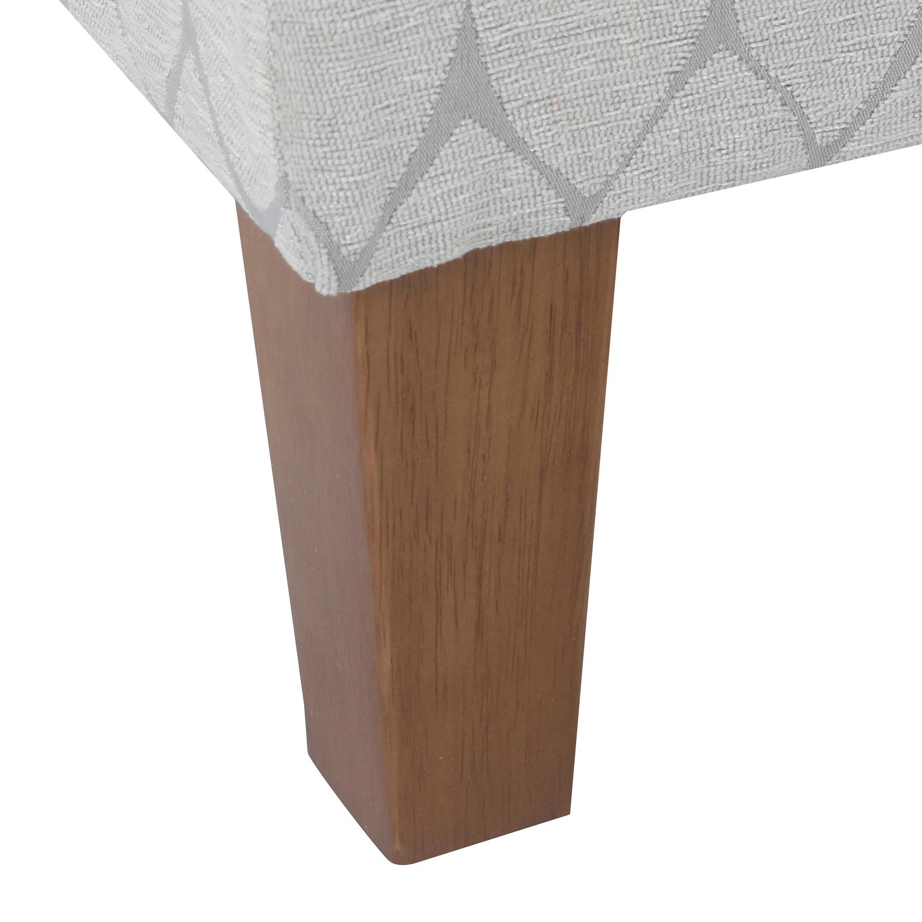 Large Textured Storage Bench Light Gray - HomePop: Upholstered, Bedroom, Rectangular, Wood Legs
