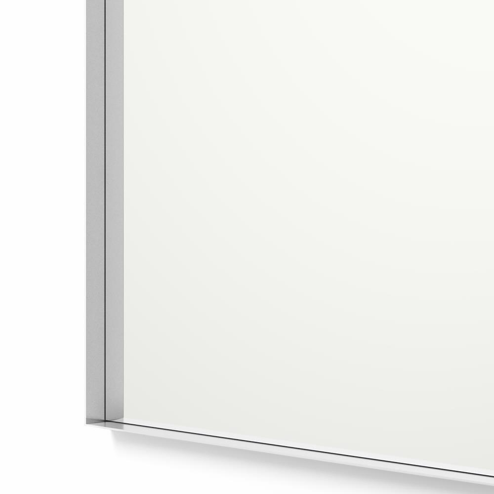 20 in. x 30 in. Metal Framed Rectangular Bathroom Vanity Mirror in Silver
