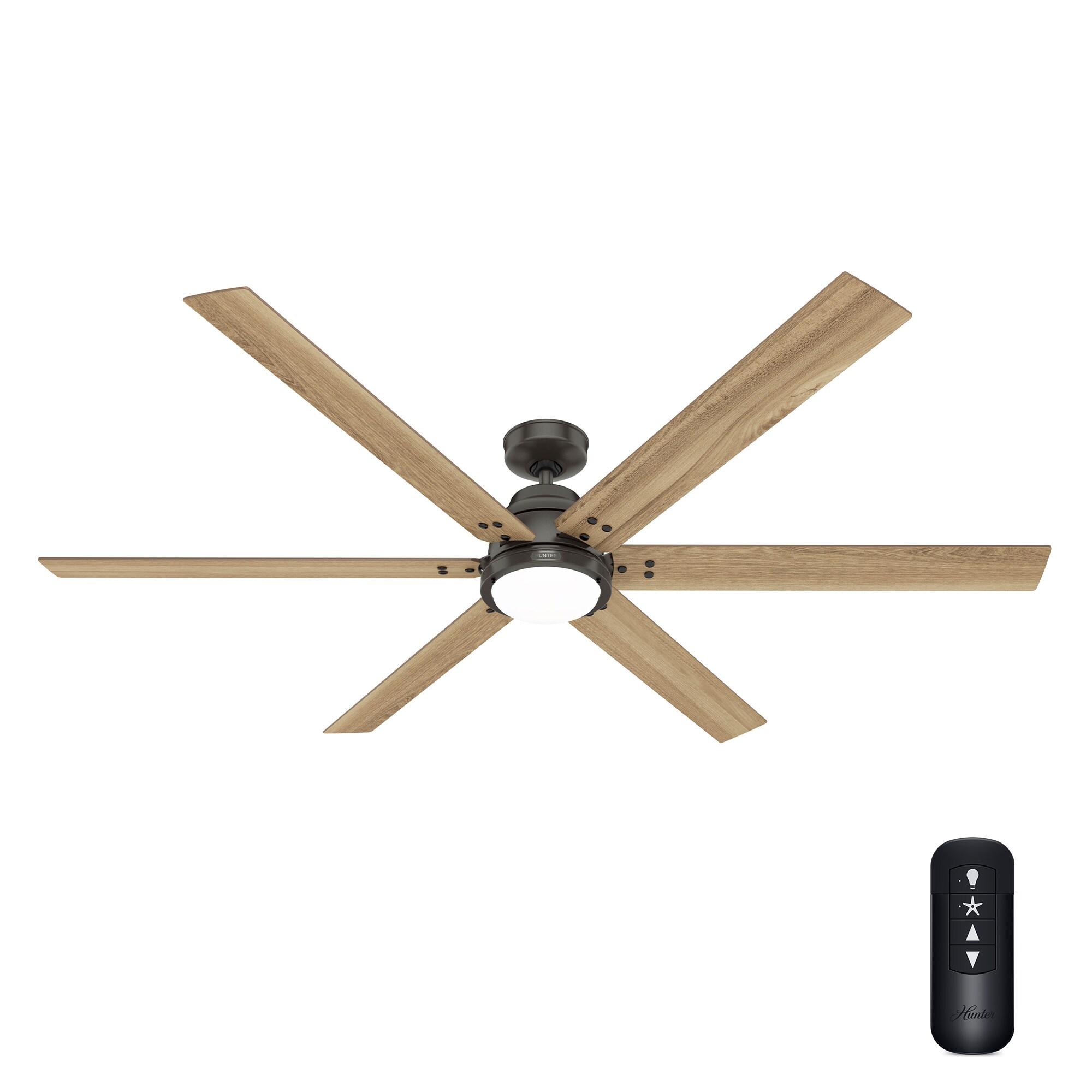 Gravity 6 - Blade Ceiling Fan with LED Light Kit and Handheld Remote and Wifi Smart Fan