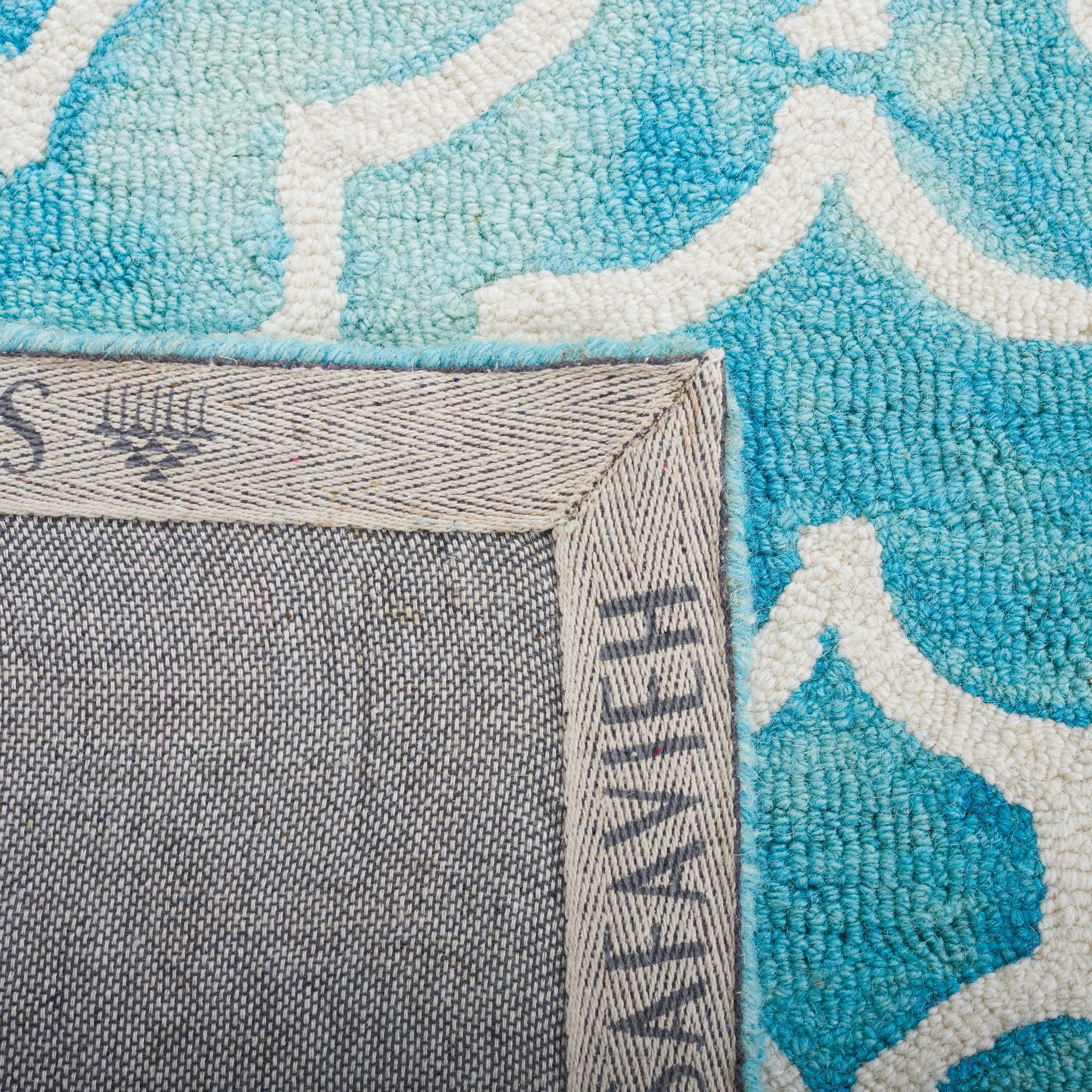 Dip Dye DDY538 Hand Tufted Indoor Area Rug - Turquoise/Ivory - 8'x10' - Safavieh