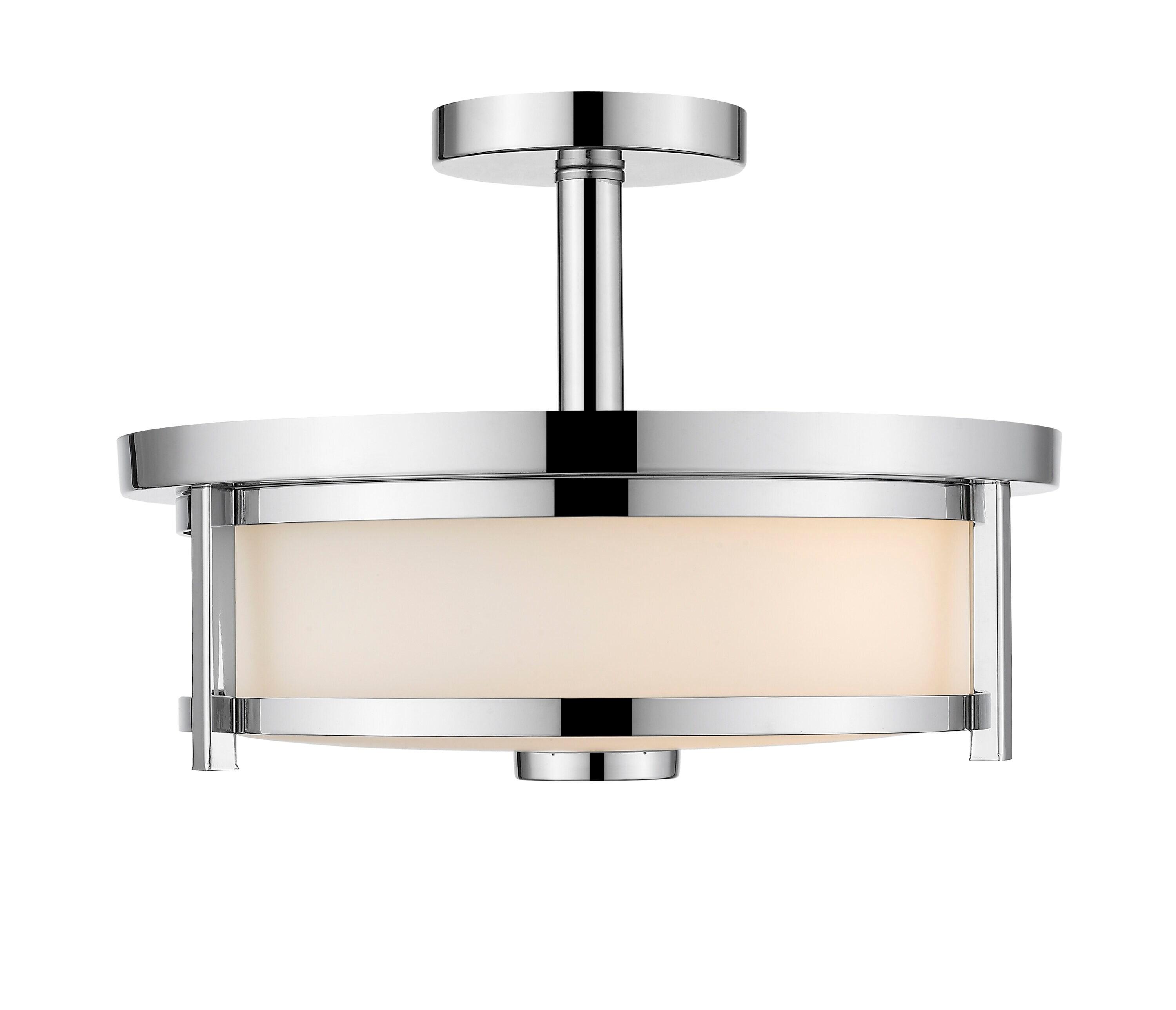 Z-Lite Savannah 2 Light Semi Flush Mount in Chrome