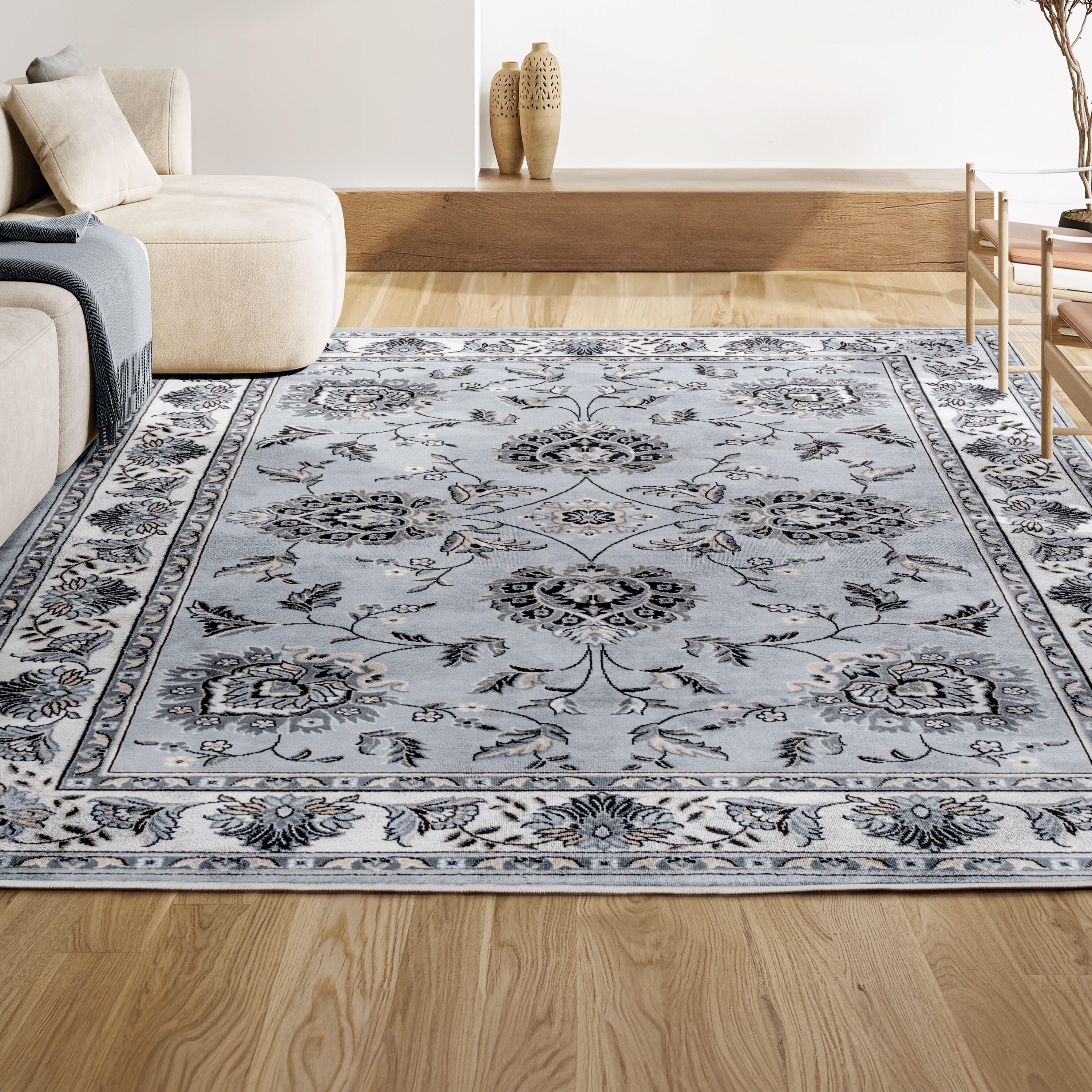 8'x 10' Cherie French Cottage Area Rug, Light Gray/Cream - JONATHAN Y