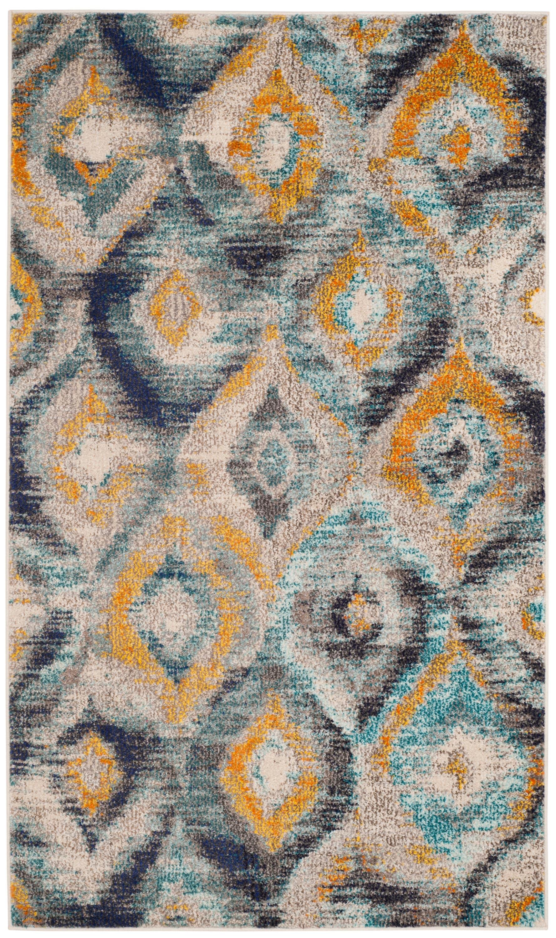 Monaco MNC242 Power Loomed Indoor Accent Rug - Blue/Multi - 3'x5' - Safavieh.