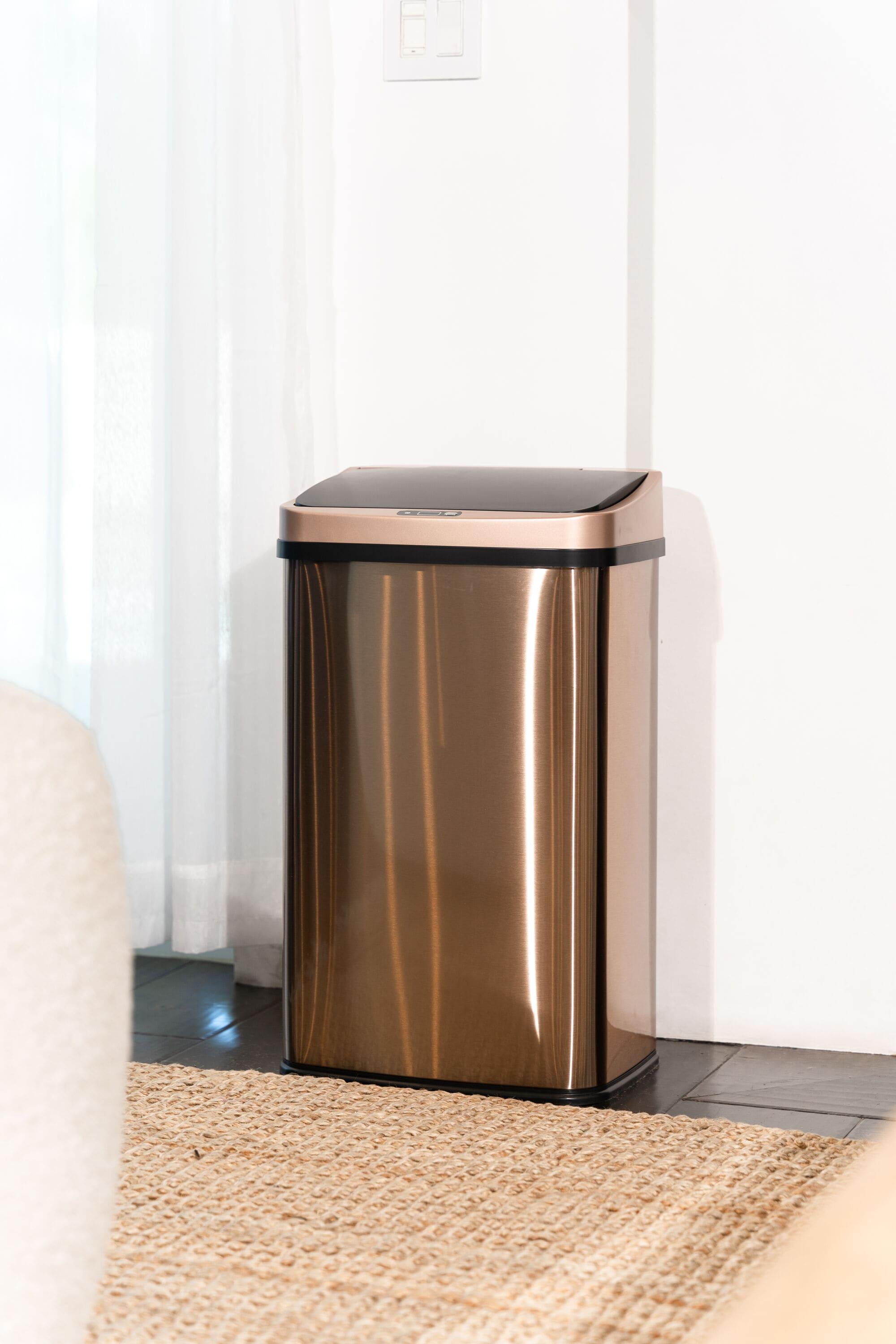 NineStars Nine Stars 13.2 Gallon Stainless Steel Motion Sensor Trash Can