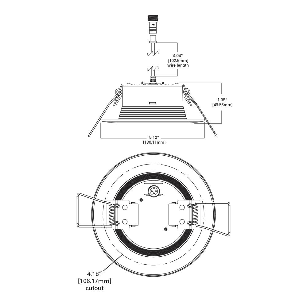 HALO RL 4 Inch Color Selectable (2700K-5000K) Remodel Canless Recessed Integrated LED Kit