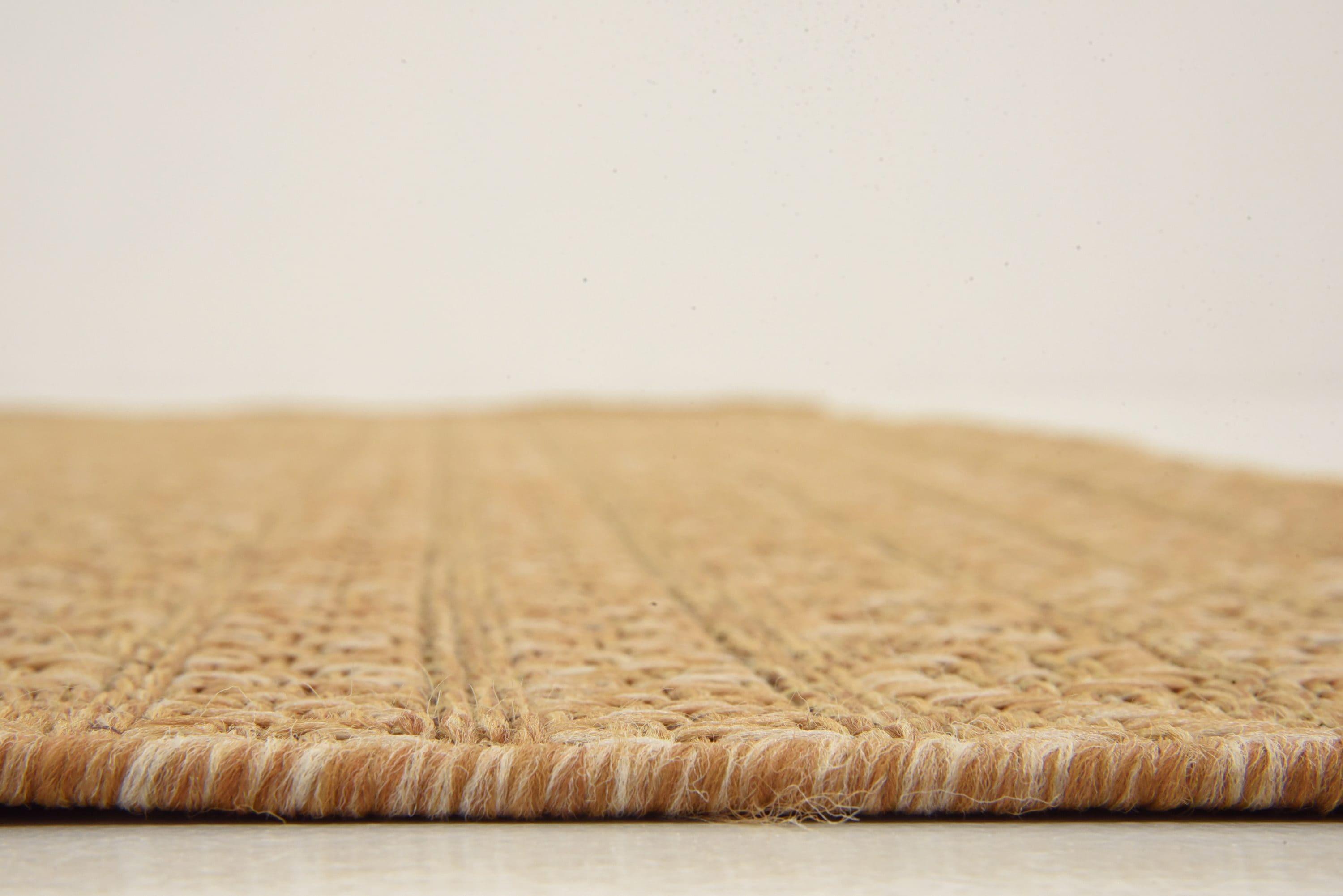 Unique Loom 6' 1 x 6' 1 Square Light Brown Outdoor Modern Links Area Rug