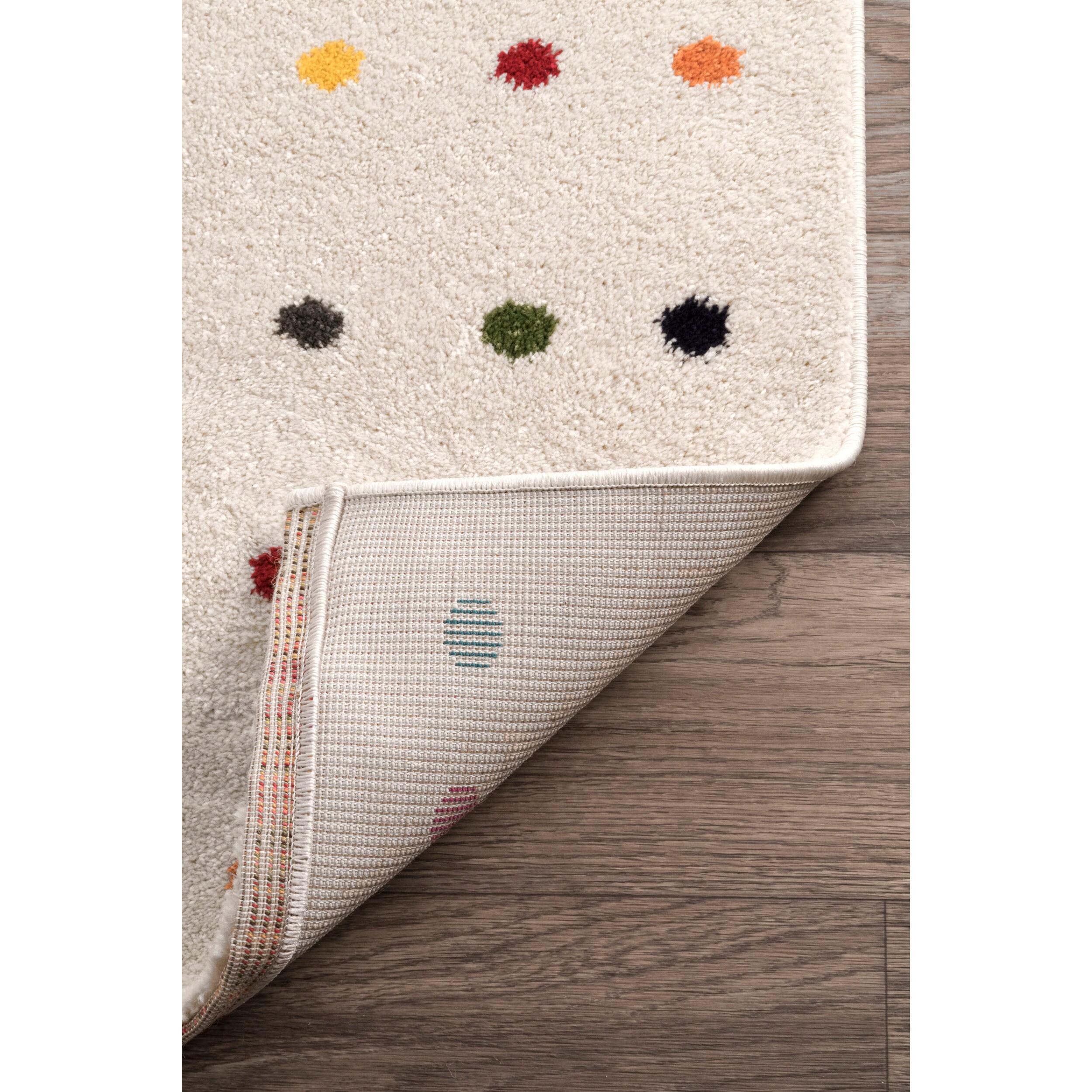 Nuloom Dorie Polka Dot 9x12 Indoor Area Rug for Living Room Bedroom Dining Room Kitchen, Multicolor/Ivory