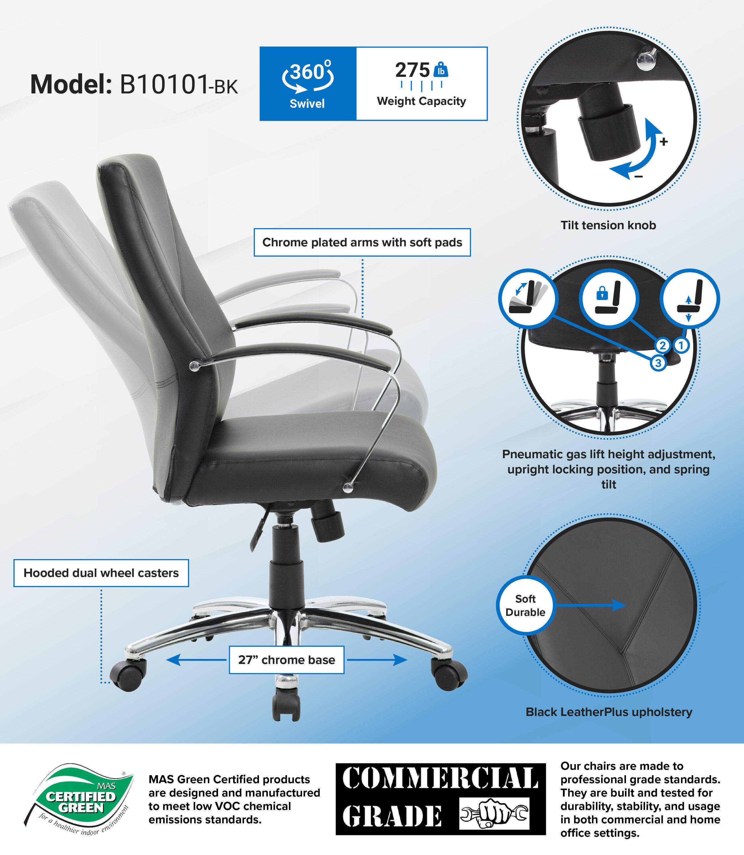 Boss Office Products Leather Conference Chair