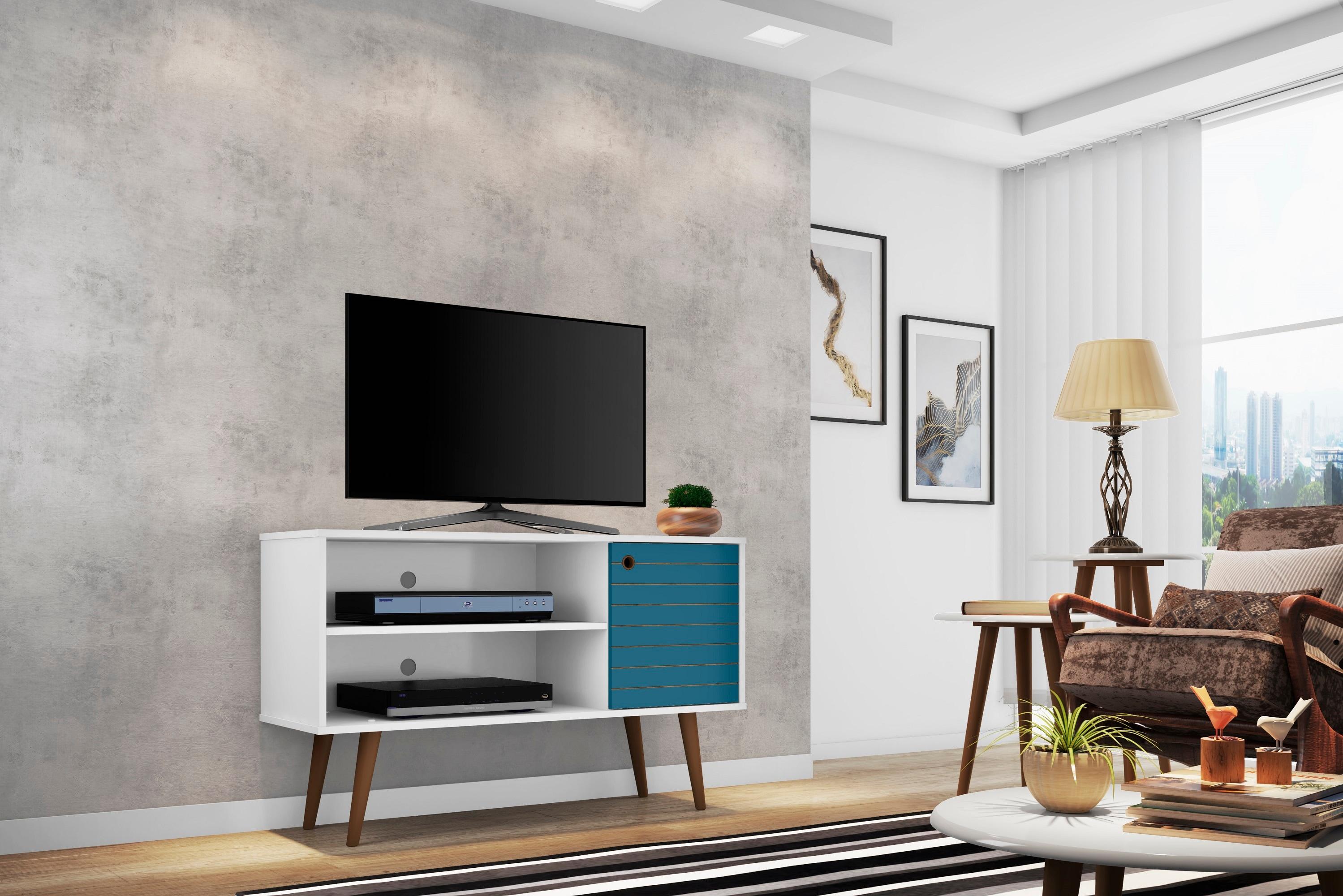 Liberty 42.52" Mid-Century Modern TV Stand with 2 Shelves and 1 Door