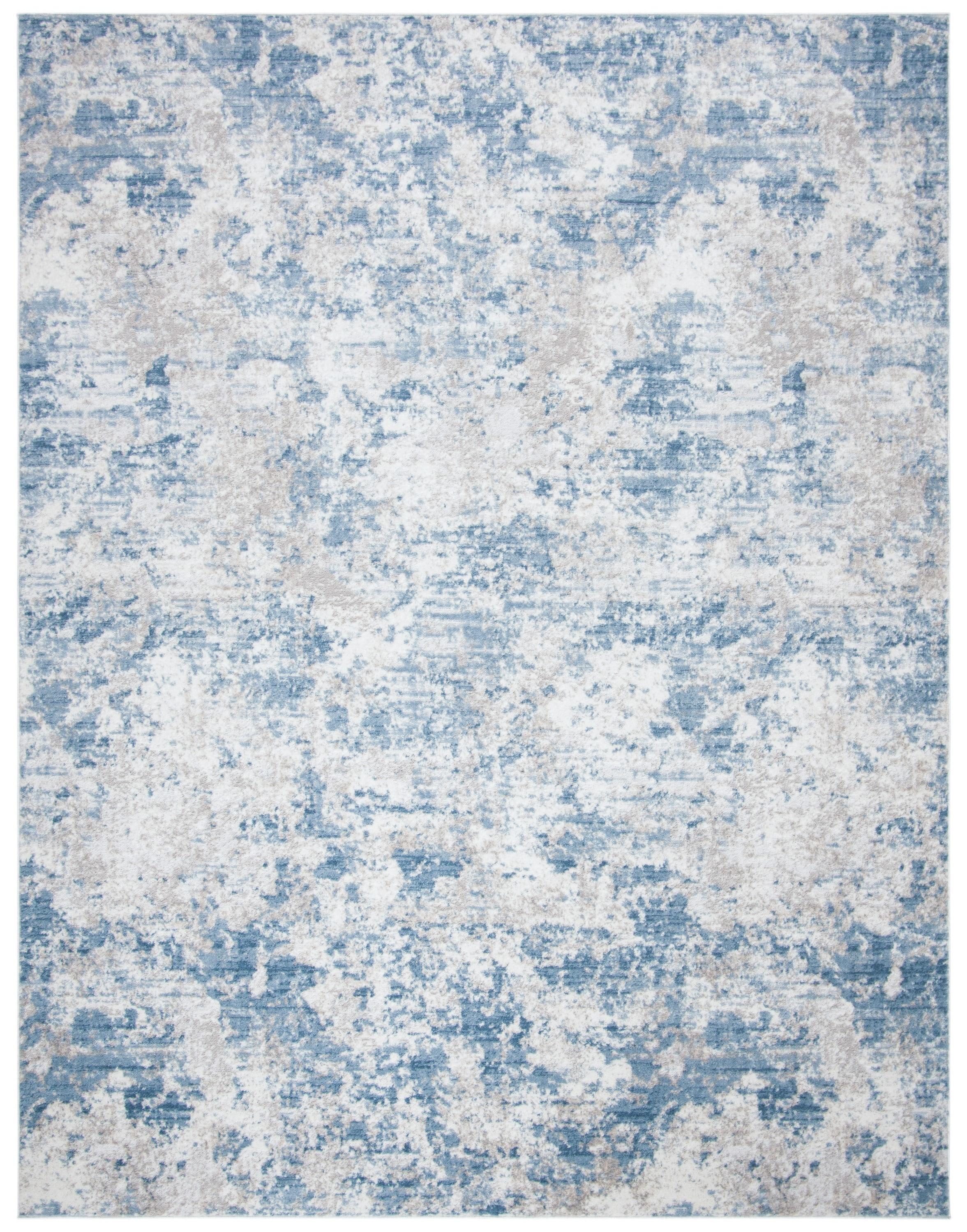 Amelia Gray/Blue 9 ft. x 12 ft. Abstract Area Rug