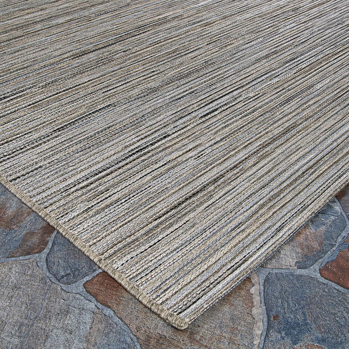 Couristan Cape Hinsdale Indoor / Outdoor Area Rug, Light Brown-Silver, 2' x 3'7"