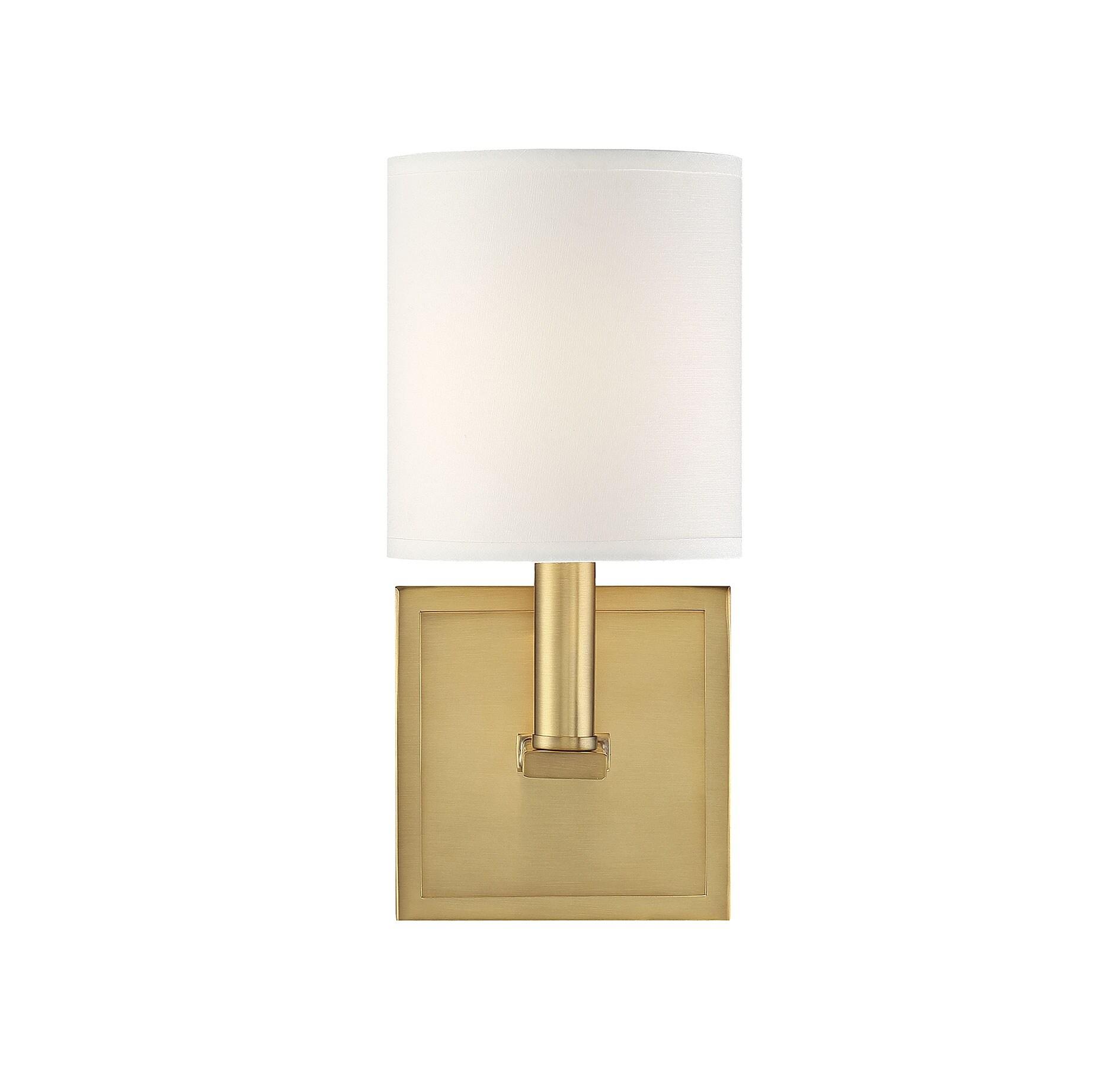 Waverly Warm Brass Dimmable Direct Wired Wall Sconce