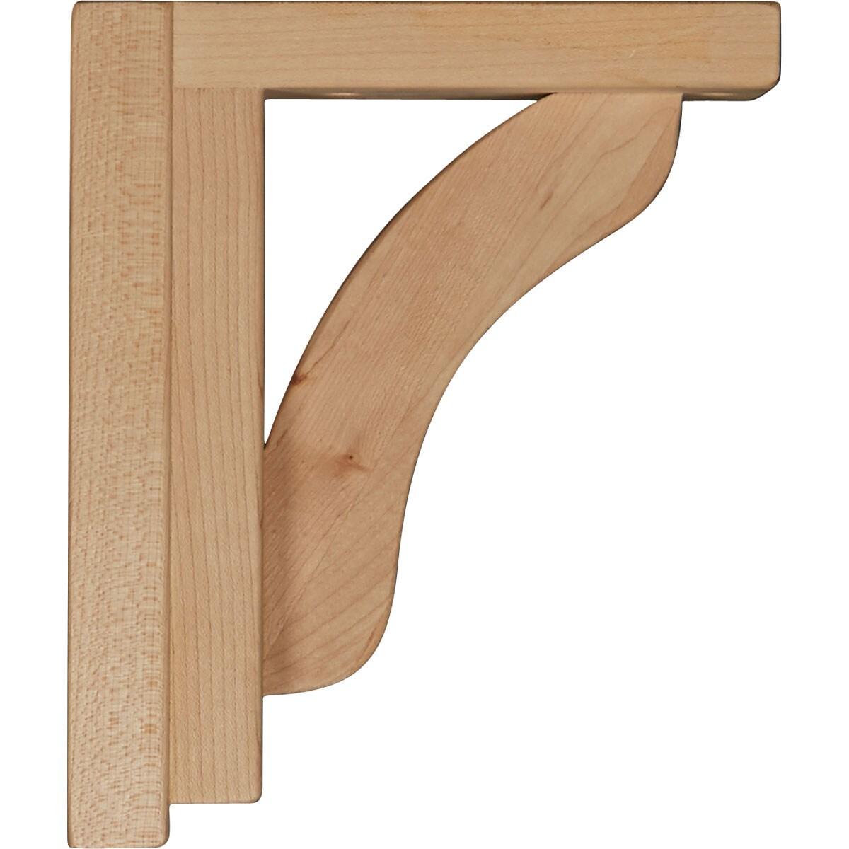 Ekena Millwork 2 1/2"W x 6 1/4"D x 7 1/2"H Reece Shelf Bracket, Rubberwood