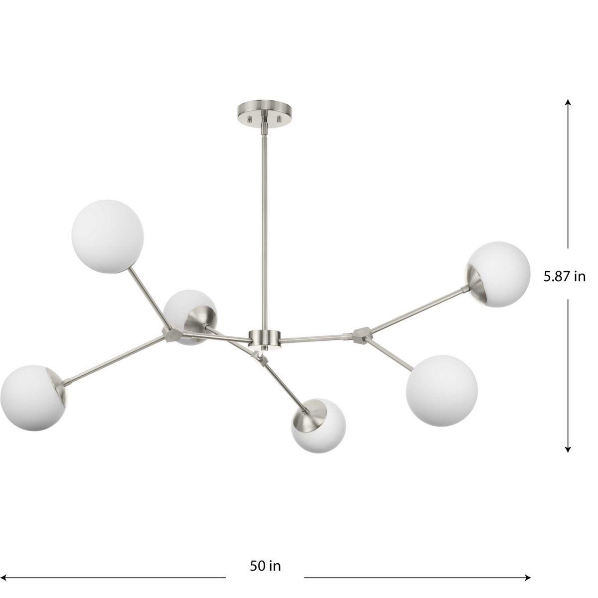 Hilrich 6 - Light Dimmable Sputnik Modern Linear Chandelier