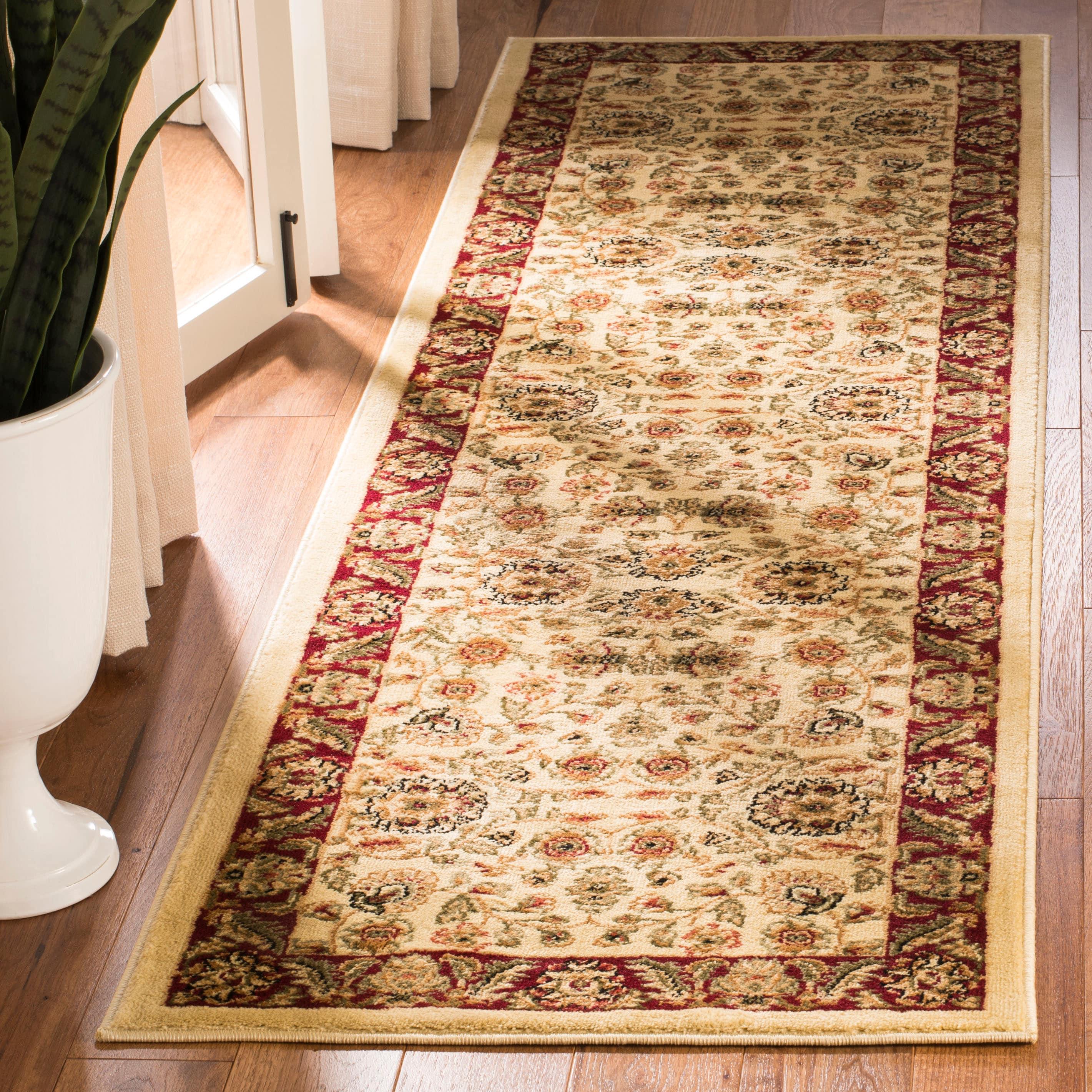 Lyndhurst LNH215 Power Loomed Runner Rug - Ivory/Red - 2'3"x8' - Safavieh.