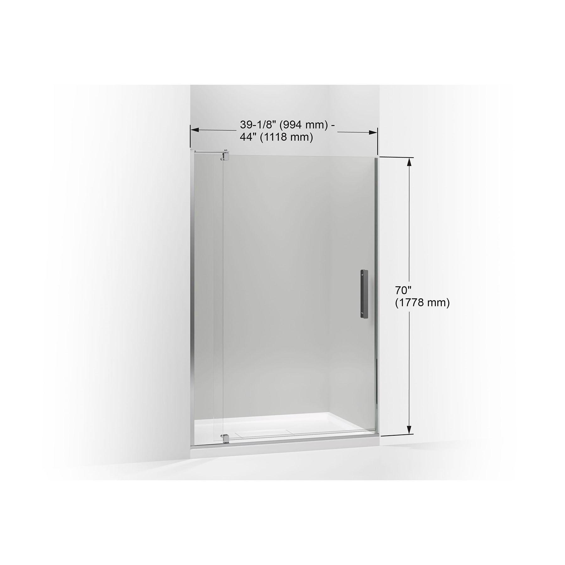 Revel 44'' x 70'' Pivot Shower Door with CleanCoat® Technology