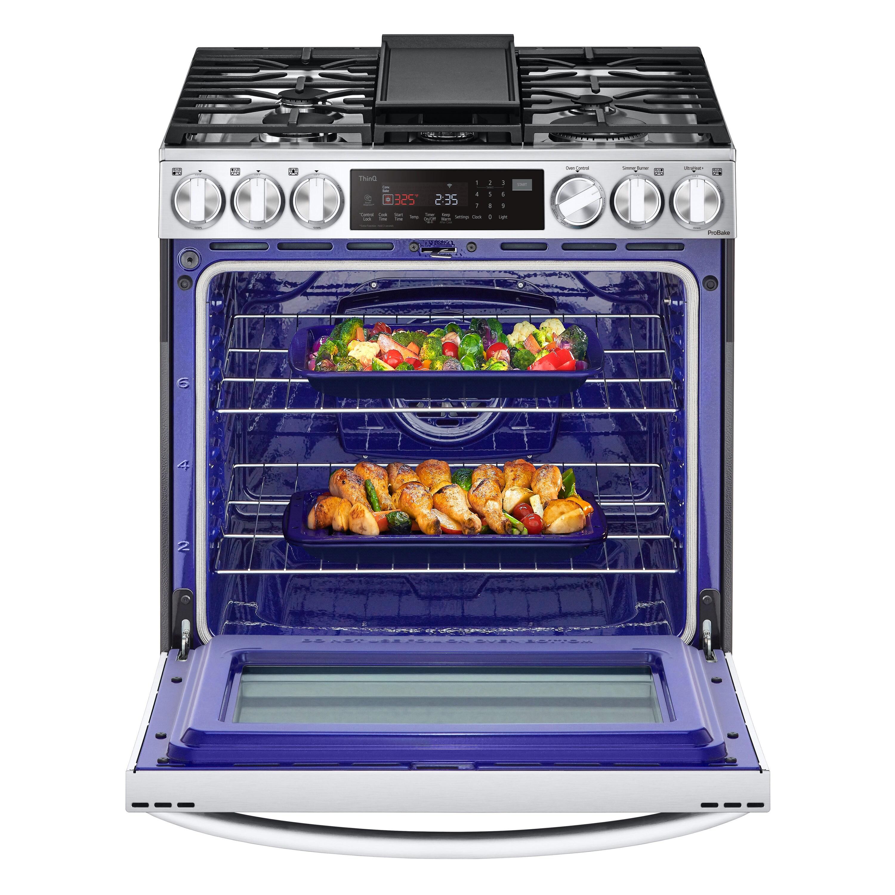 6.3 cu. ft. Smart wi-fi Enabled ProBake Convection InstaView Dual Fuel Slide-In Range with Air Fry, 30" Cabinet