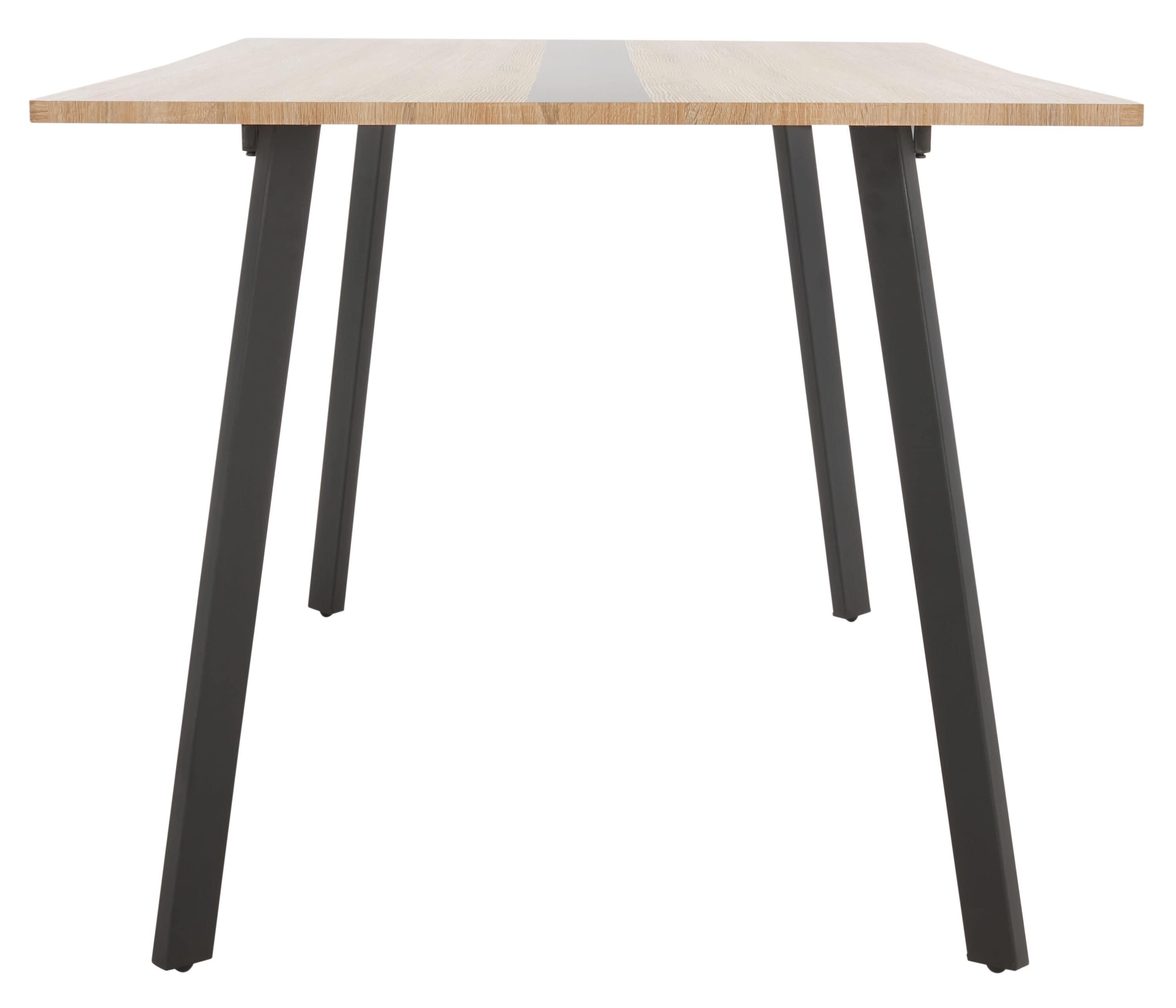 Leith Dining Table - Natural/Black - Safavieh