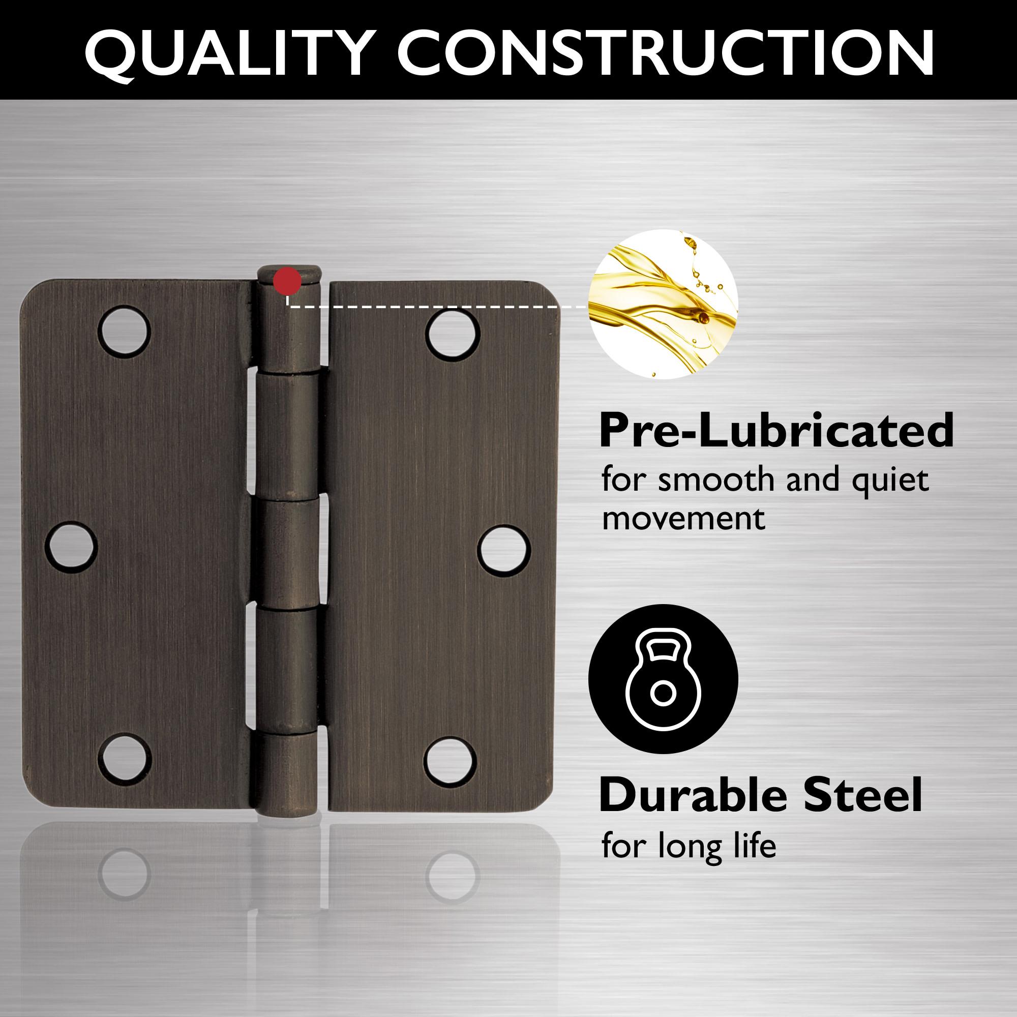 Design House 3.5" H x 3.5" W Butt Bearing  Door Hinges (Set of 10)