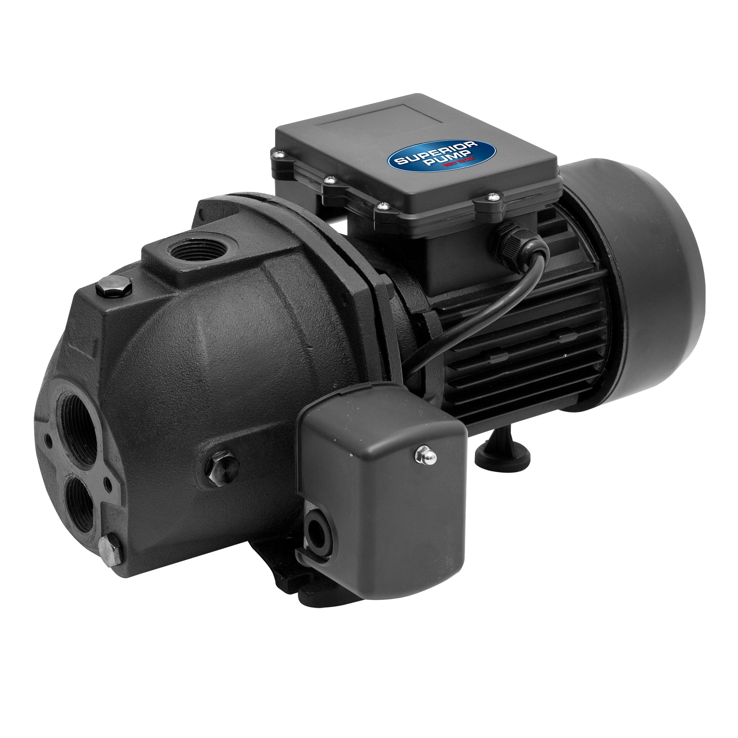 Black Cast Iron 1 HP Convertible Jet Pump