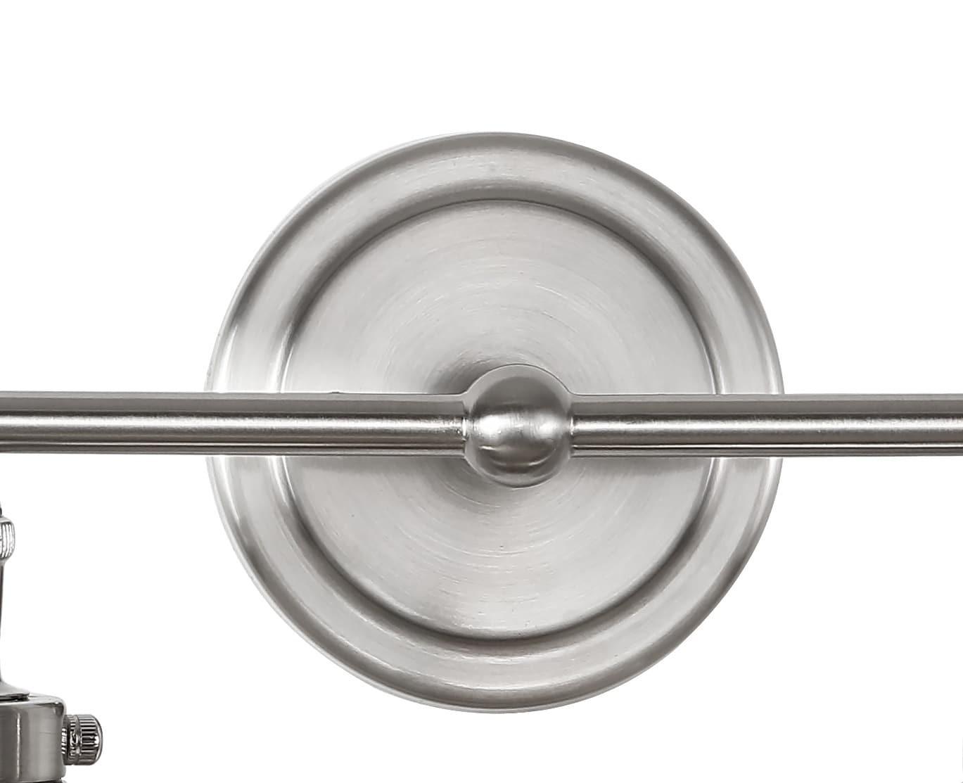 July 17.5 in. 2-Light Nickel Metal Vanity Light