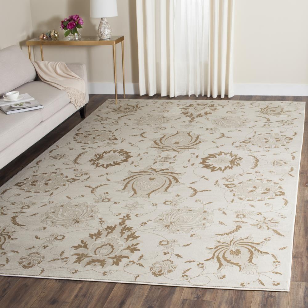 Vintage VTG579 Power Loomed Indoor Area Rug - Cream/Camel - 5'1"x7'7" - Safavieh
