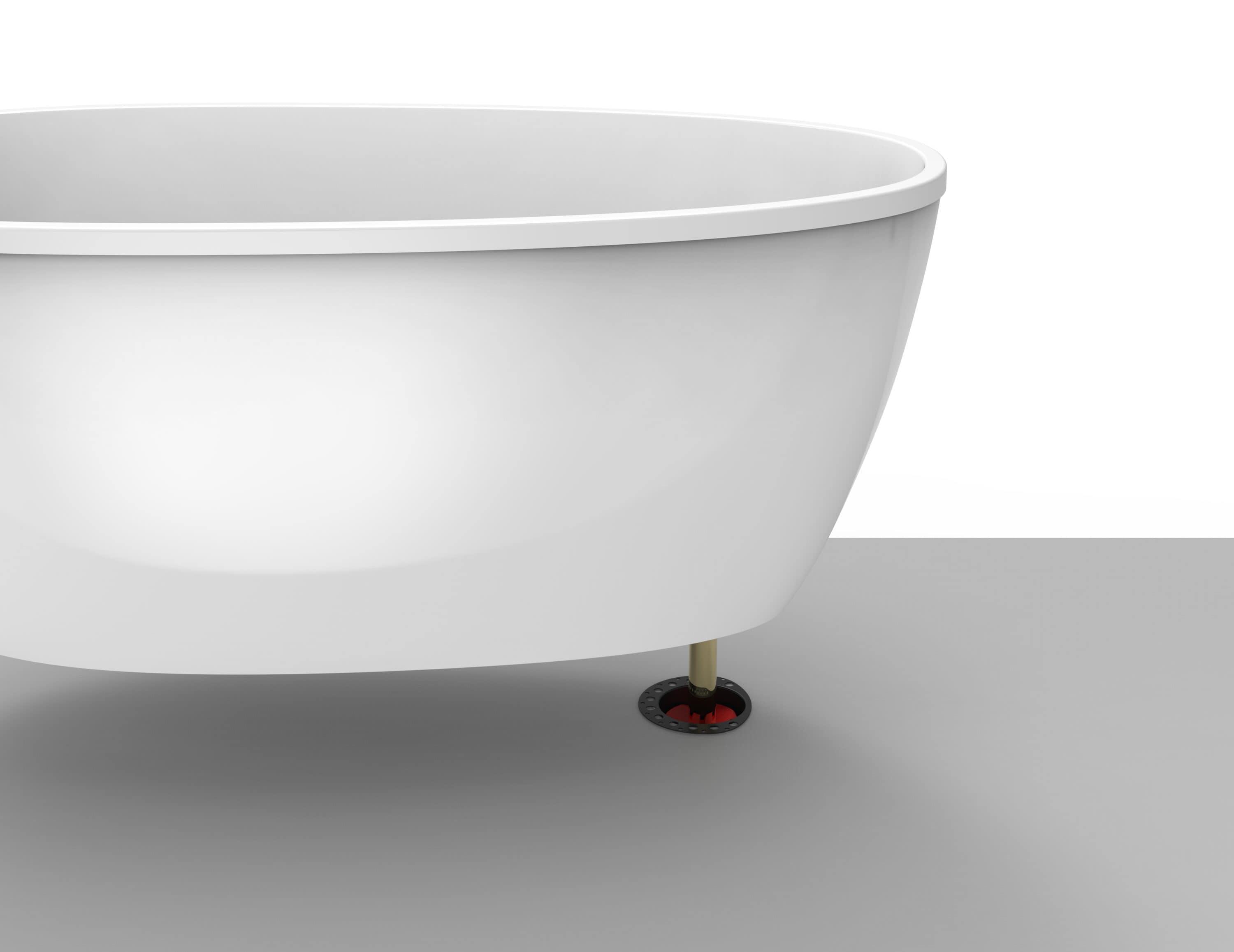 Lyndsay 67" x 32" Freestanding Soaking Acrylic Bathtub with Faucet