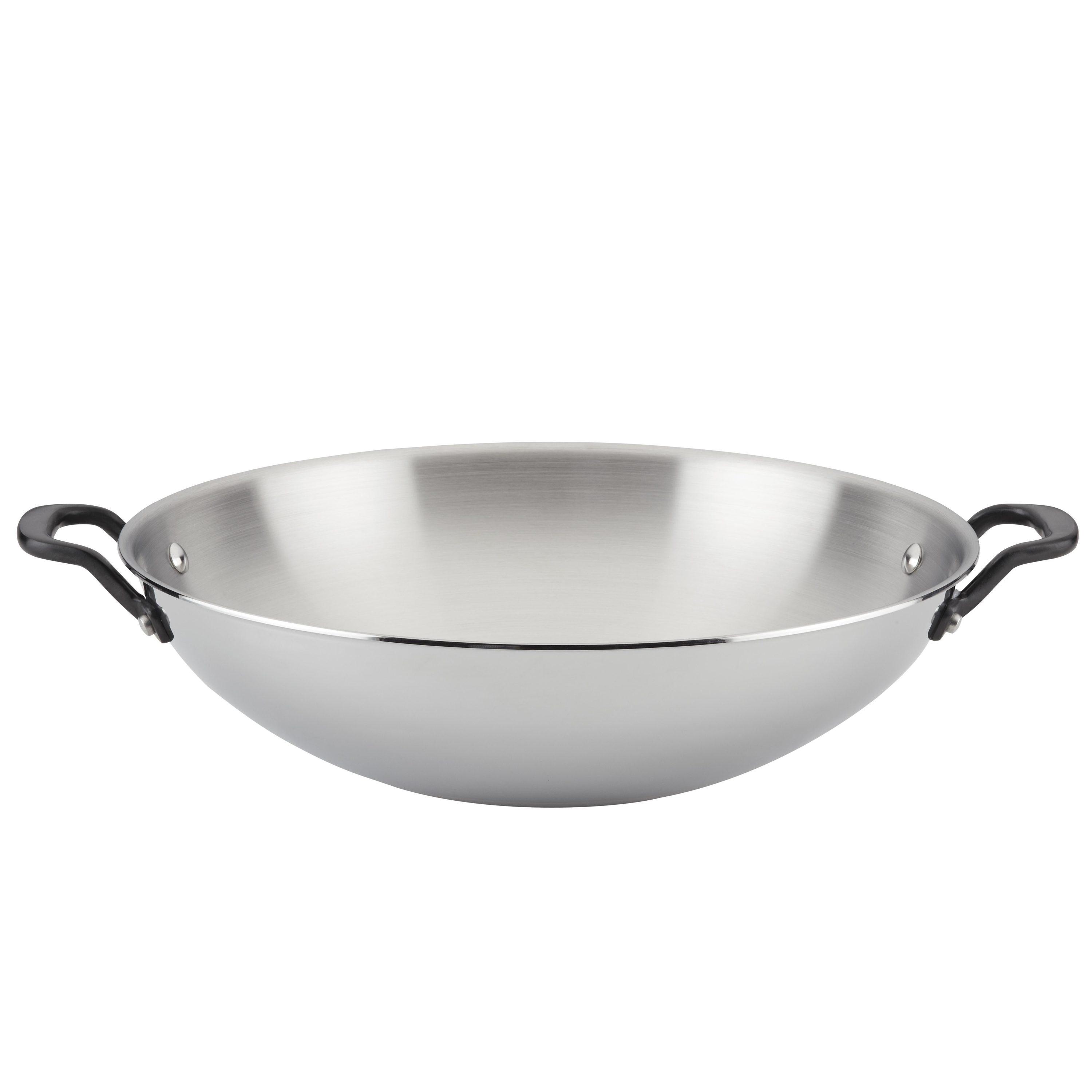 KitchenAid® 5-Ply CladPolished Stainless Steel Induction Wok, 15-Inch