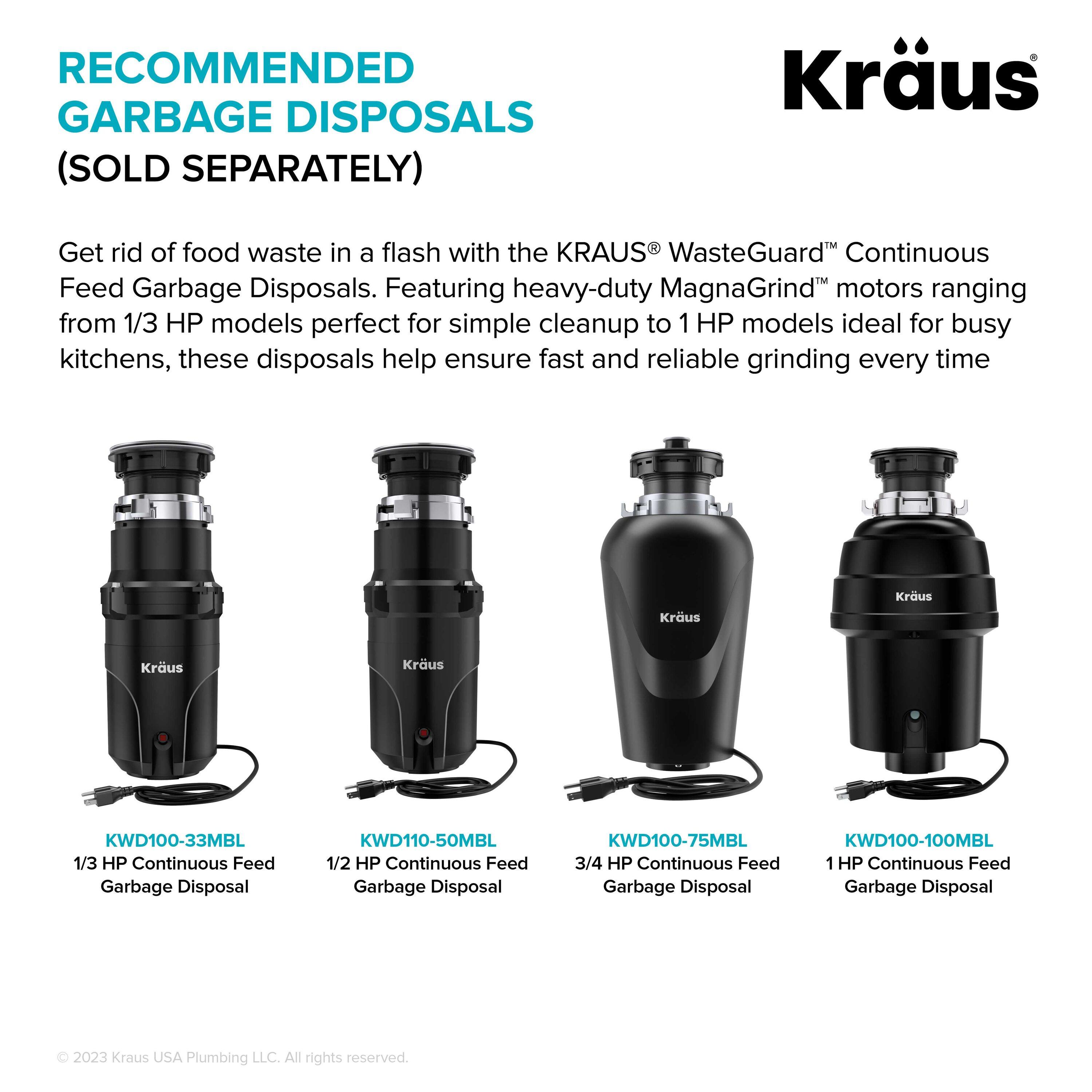 Kraus WasteGuard Stainless Steel Air Switch